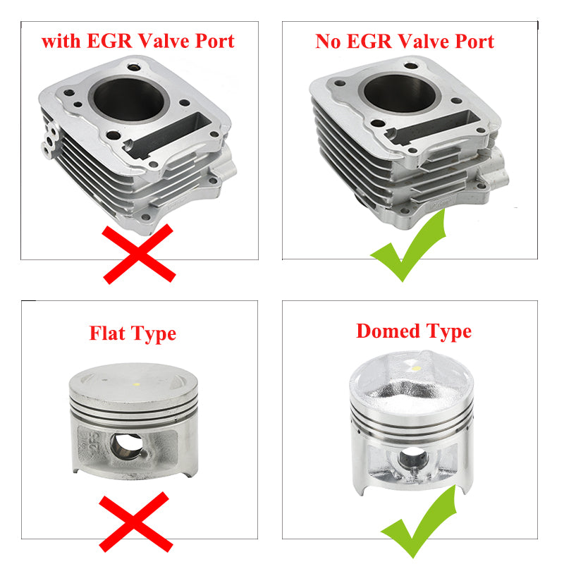 Kit de joints de piston de type bombé de cylindre de 57 mm pour Suzuki GZ125 GS125 GN125 EN125