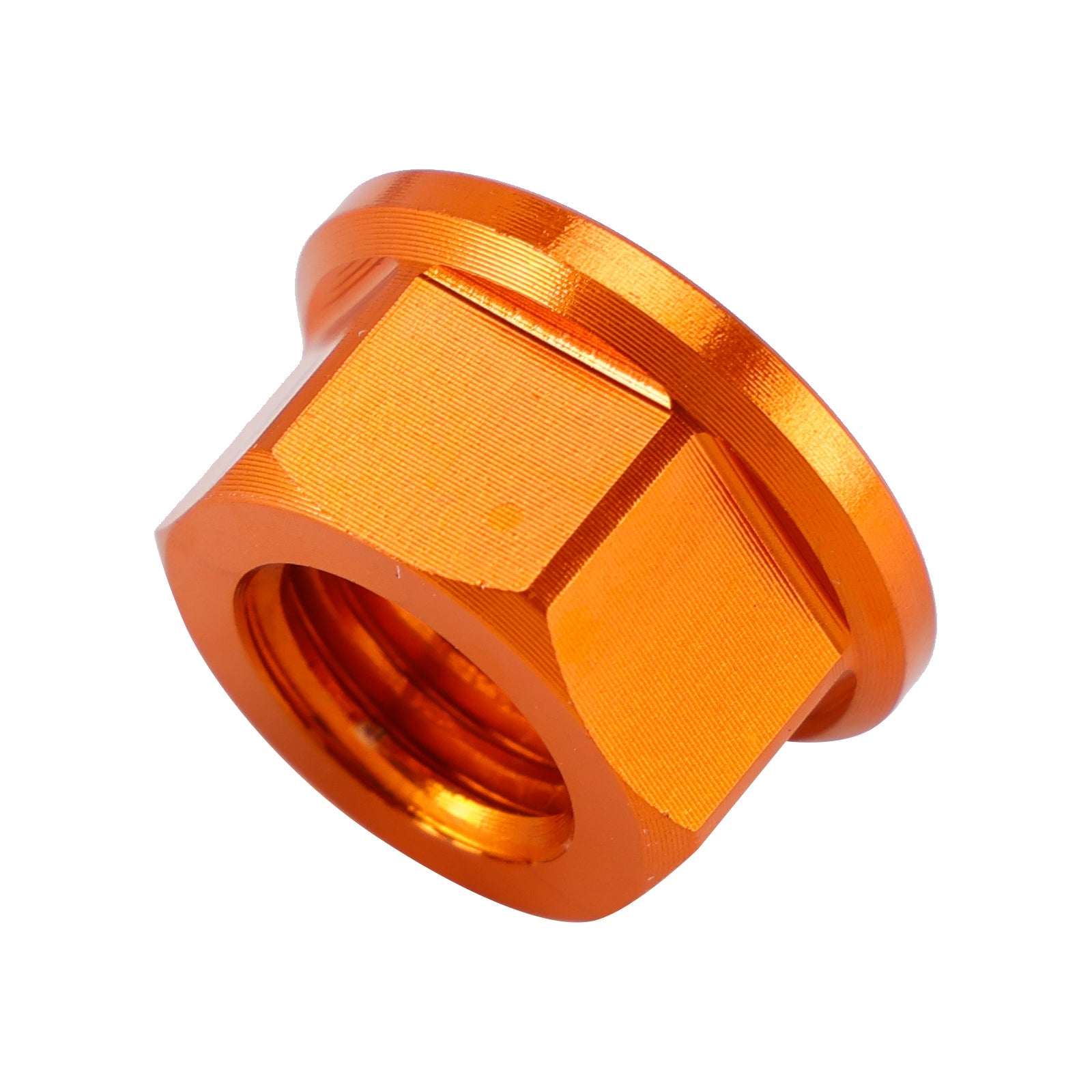 Juego de 6 tuercas de brida de piñón trasero de aluminio M10 x 1,5 mm naranja para motocicleta.