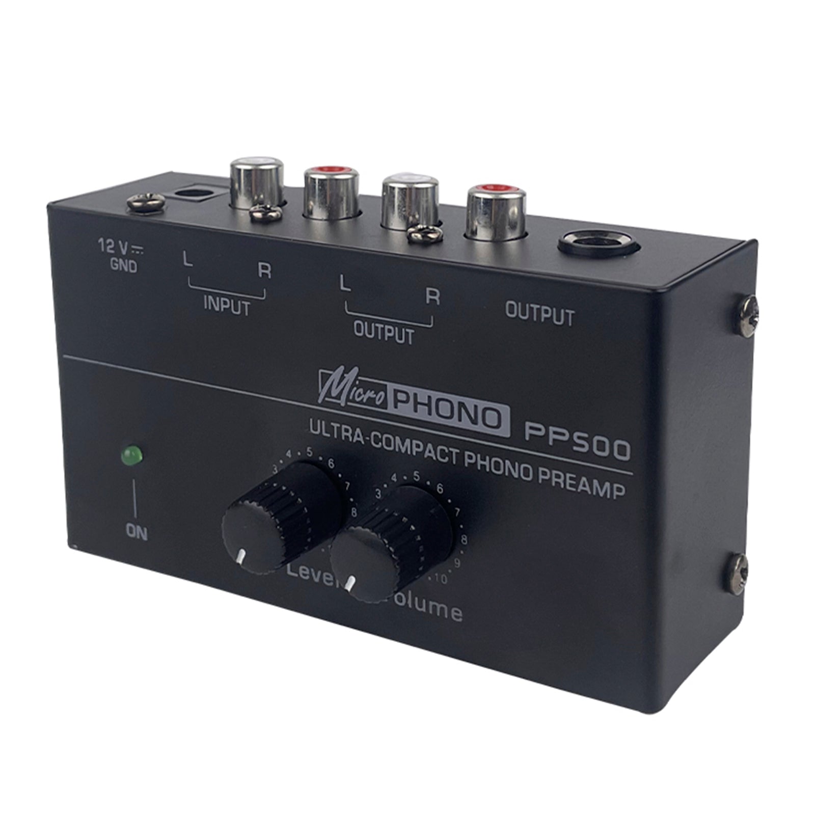 Preamplificador de fono PP500, control de volumen y nivel de 12 V para tocadiscos de vinilo LP