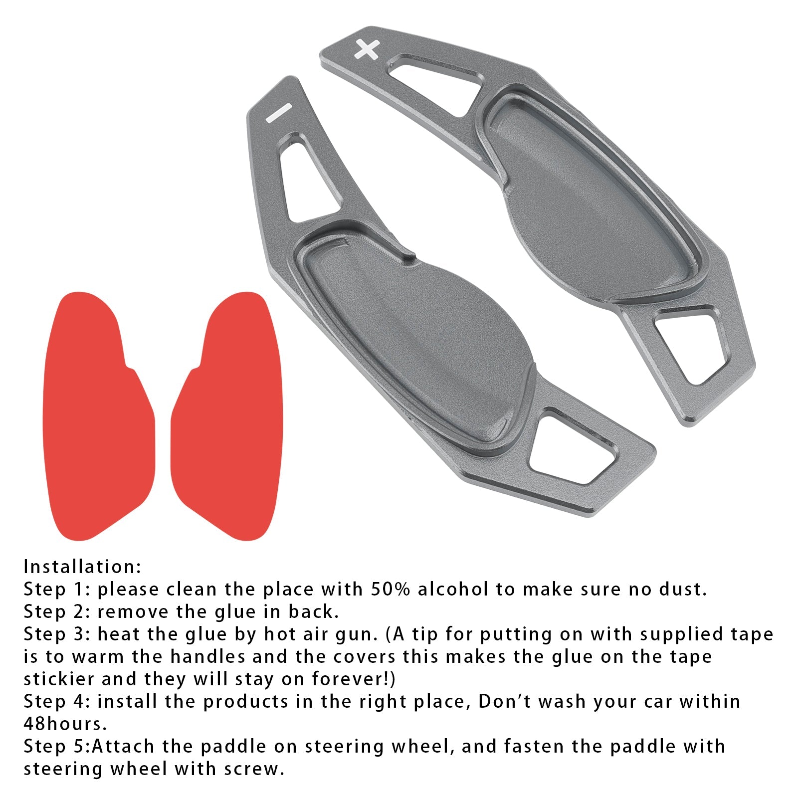 Extension de palettes de changement de vitesse au volant pour Smart Aluminium
