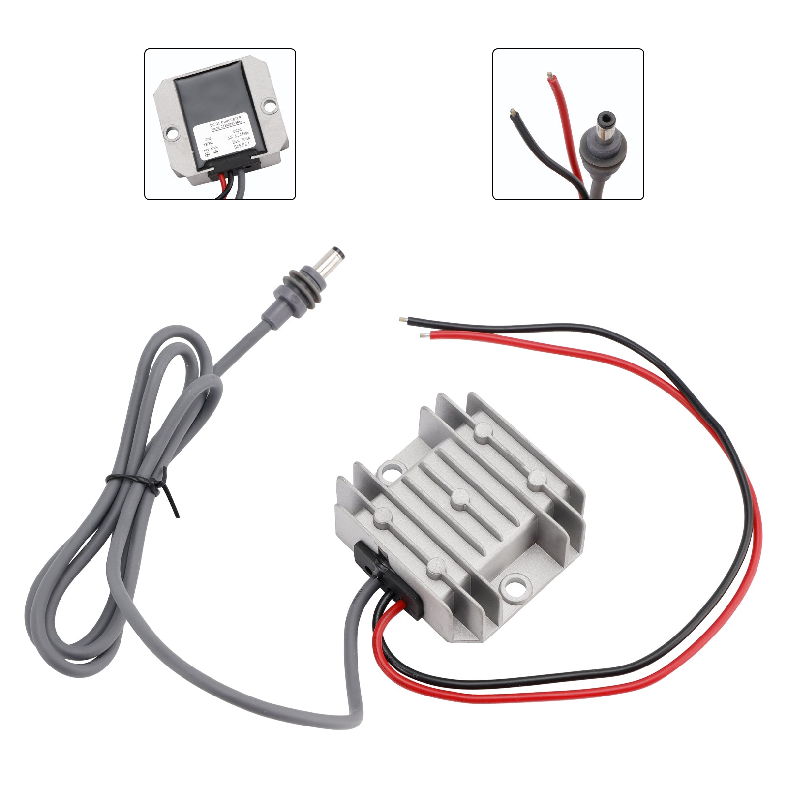 Mini przetwornica napięcia stałego, kabel zasilający 12 V/24 V do 30 V, 3,5 A, 105 W