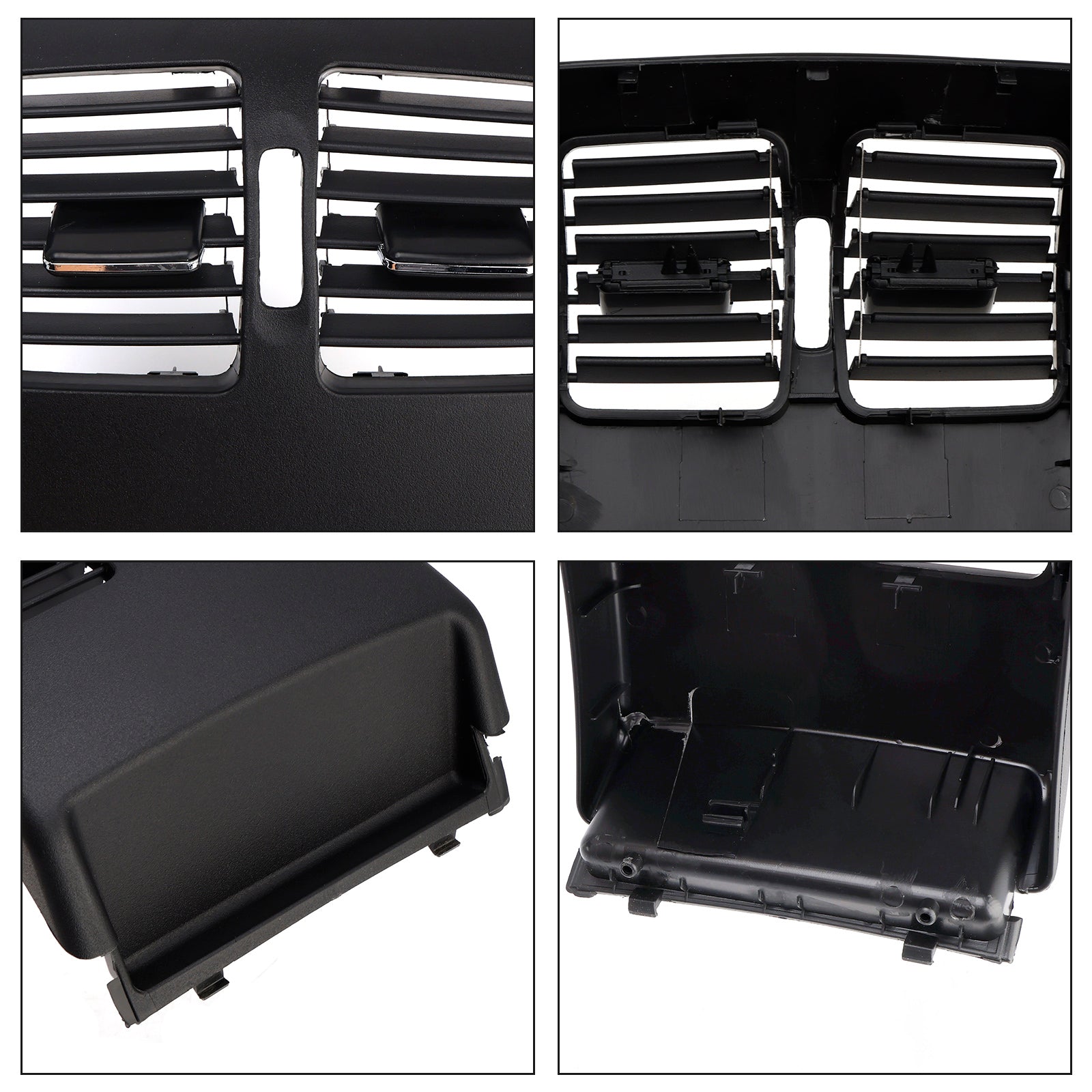 Cache de panneau de ventilation de console centrale arrière noir pour Mercedes-Benz Classe C W204 (2007-2014).