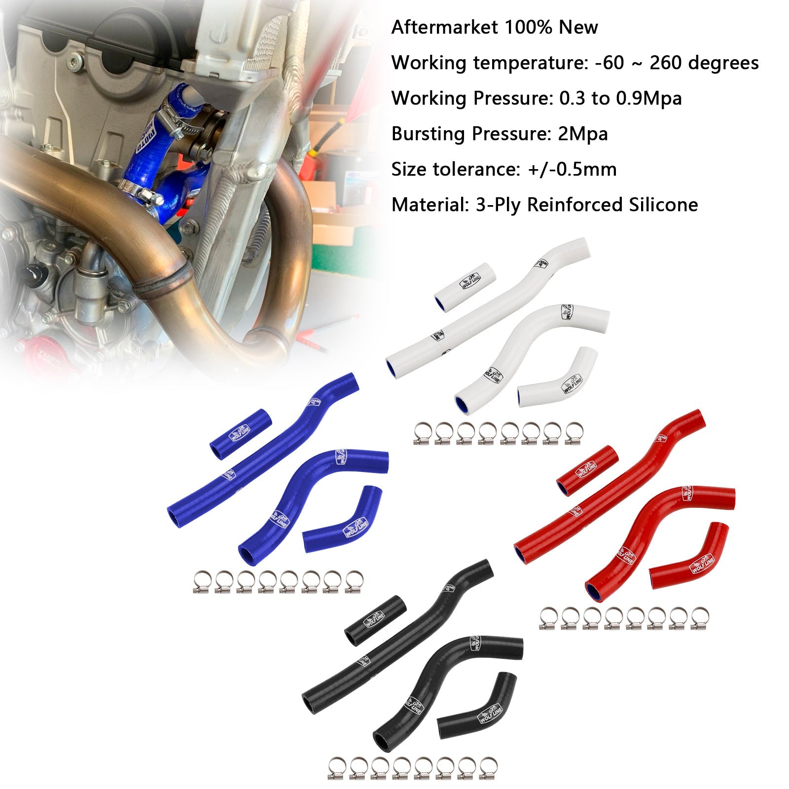Tubo di raffreddamento in silicone per radiatore Honda CRF250R e CRF250RX (2022-2025)