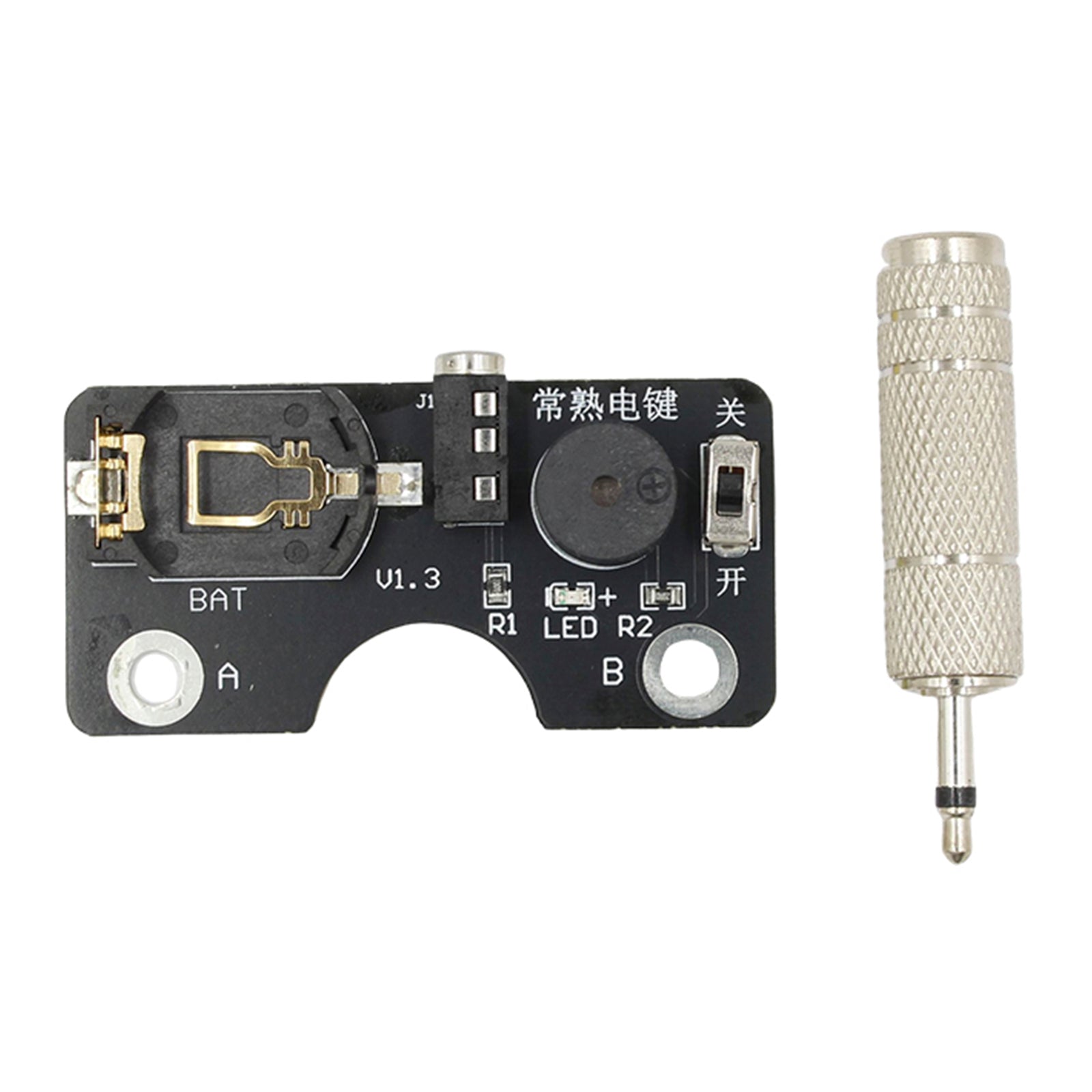 Wydrukowana karta obwodu do klawisza ręcznego z oświetleniem dźwiękowym i kodem CW Morse