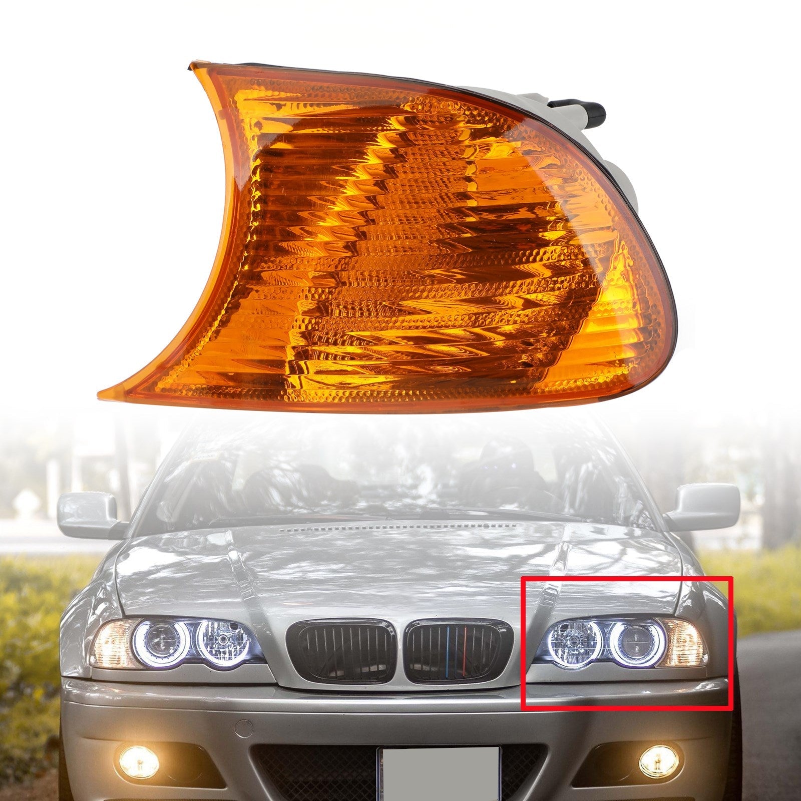 Fuego de&Luz de esquina ámbar izquierda para BMW Serie 3 E46 Coupé 1998-2001 63126904299
