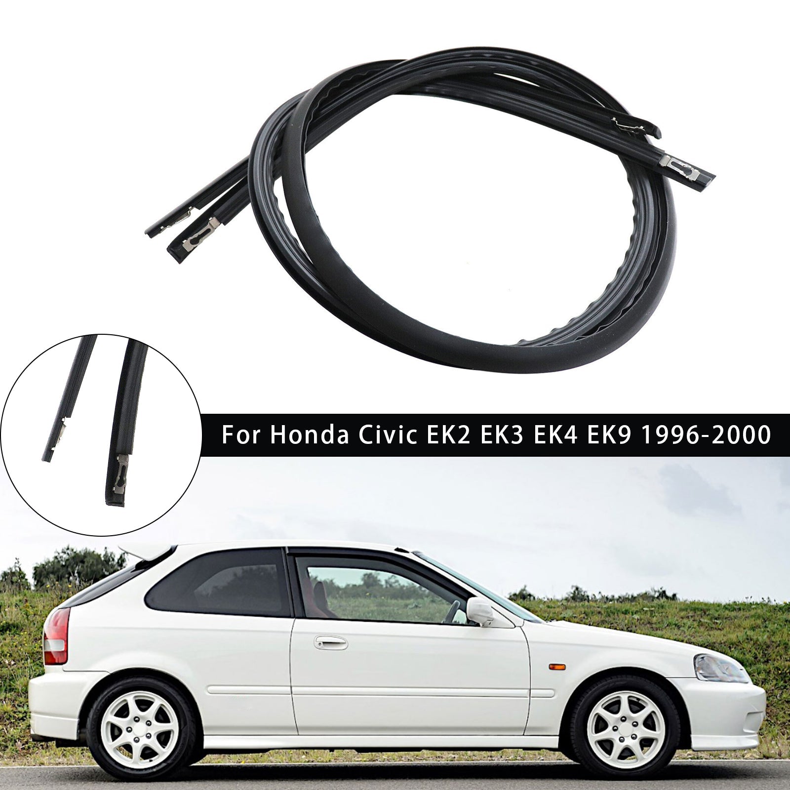 1996-2000 Honda Civic EK2 EK3 EK4 EK9 2 pièces L+R Moulure latérale de toit de porte 74306-S03-003