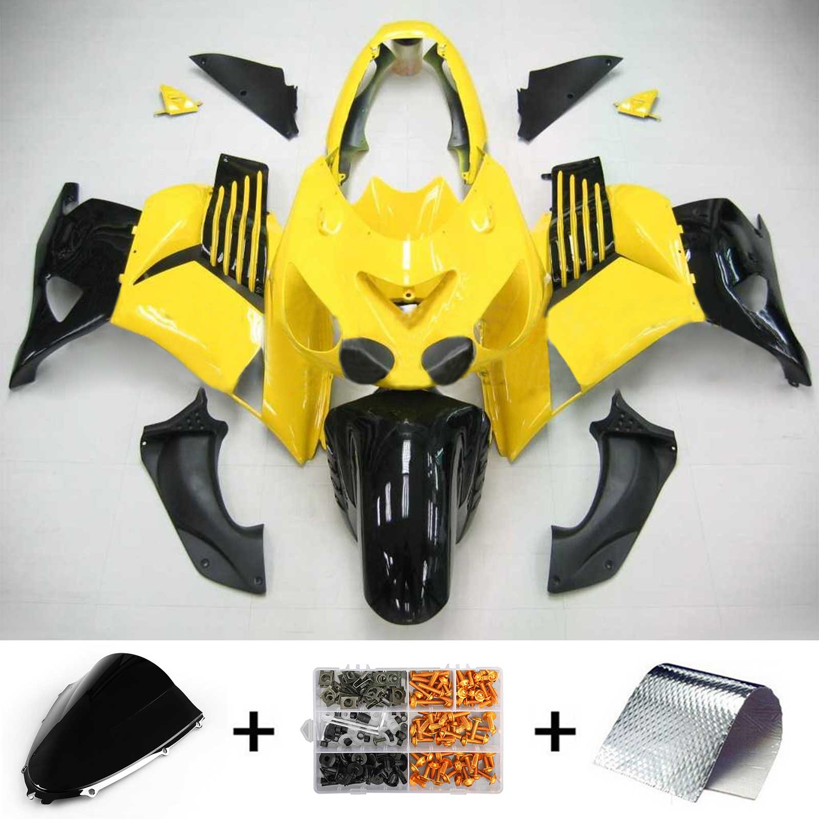 Kit di carenatura a iniezione, corpo in plastica ABS per Kawasaki ZX14R 2006-2011
