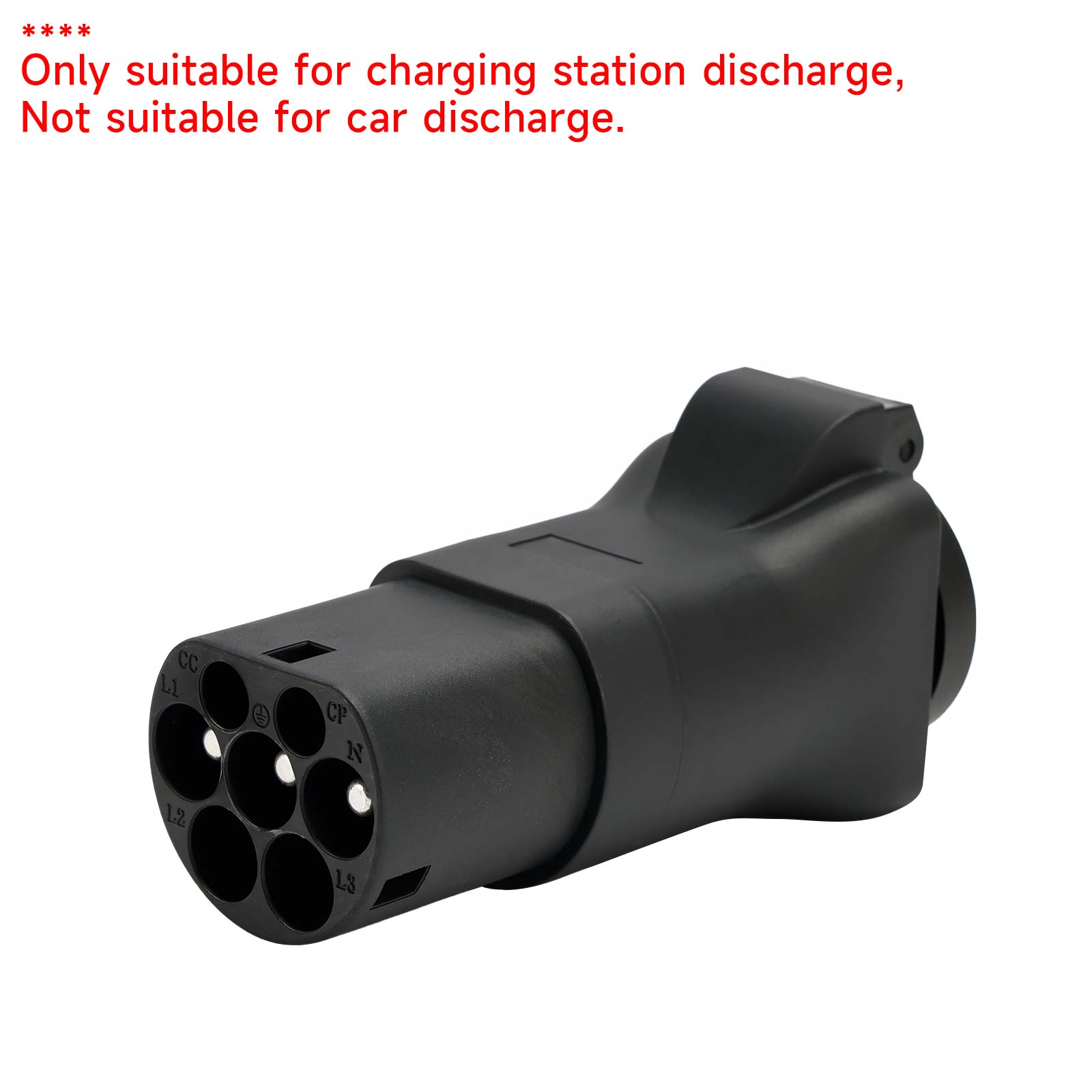 Adaptador de enchufe convertidor de estación de carga EV de enchufe tipo 2 de descarga 16A IEC62196