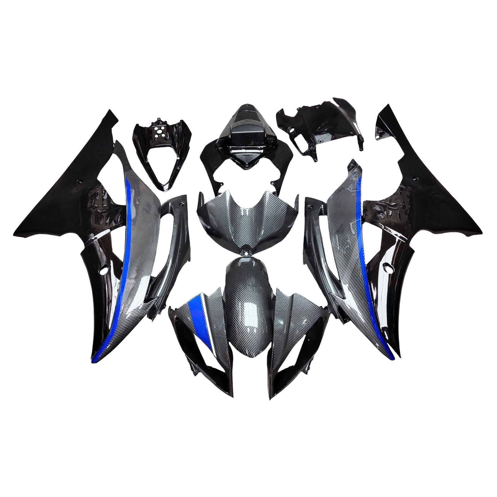 Kit de carénage injecté en plastique ABS pour Yamaha YZFR6 YZF-R6 2008-2016