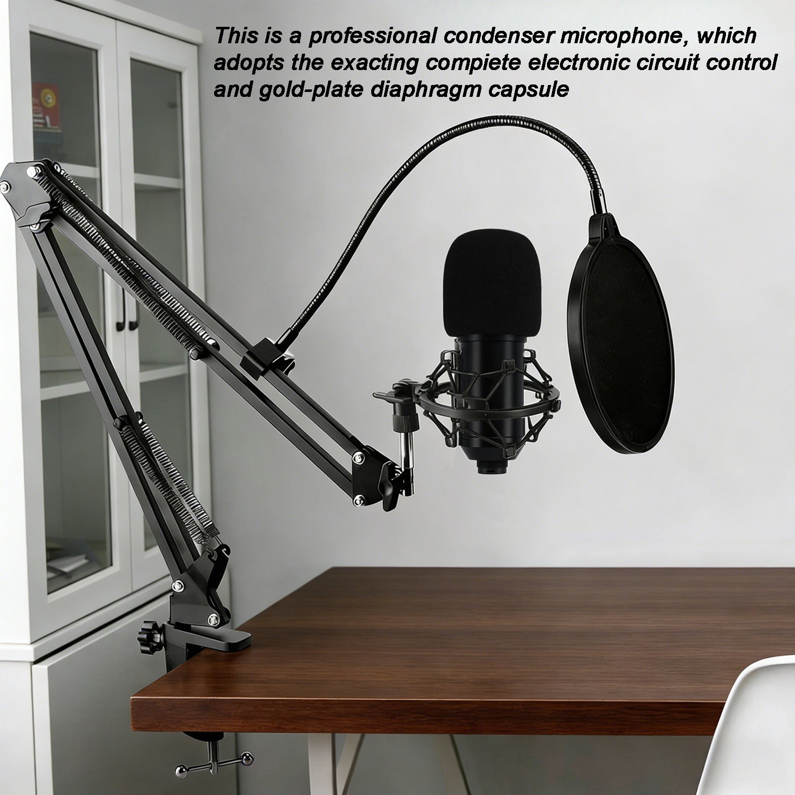 Microphone à condensateur USB BM800 pour PC, kit microphone de studio pour le chant et le streaming