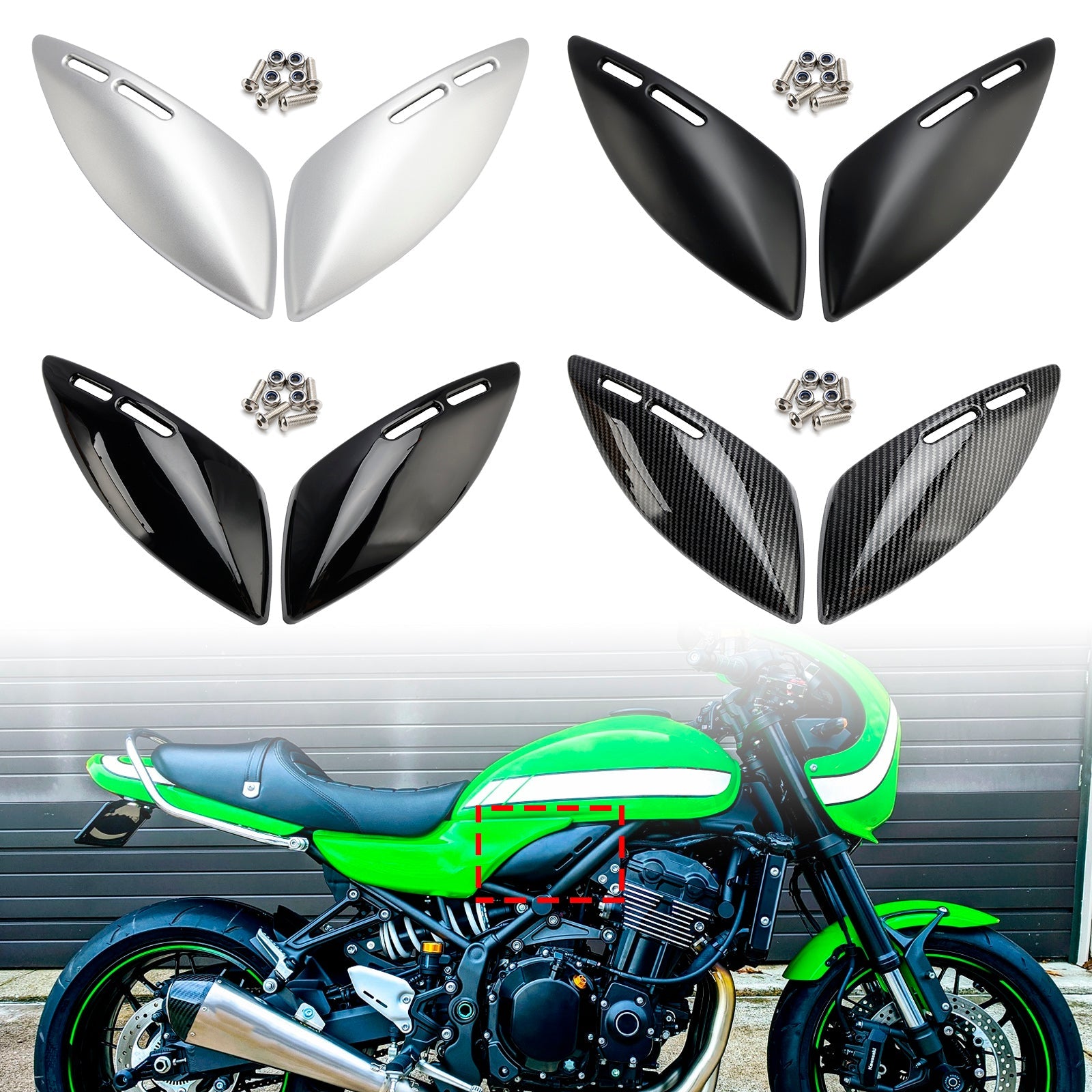 Kawasaki Z900RS 2018-2024 Panel lateral del tanque de combustible