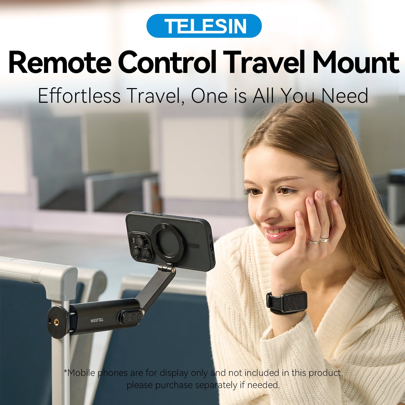 Supporto per telefoni cellulari per fotografia di viaggio, telecomando, supporto pigro per brevi video