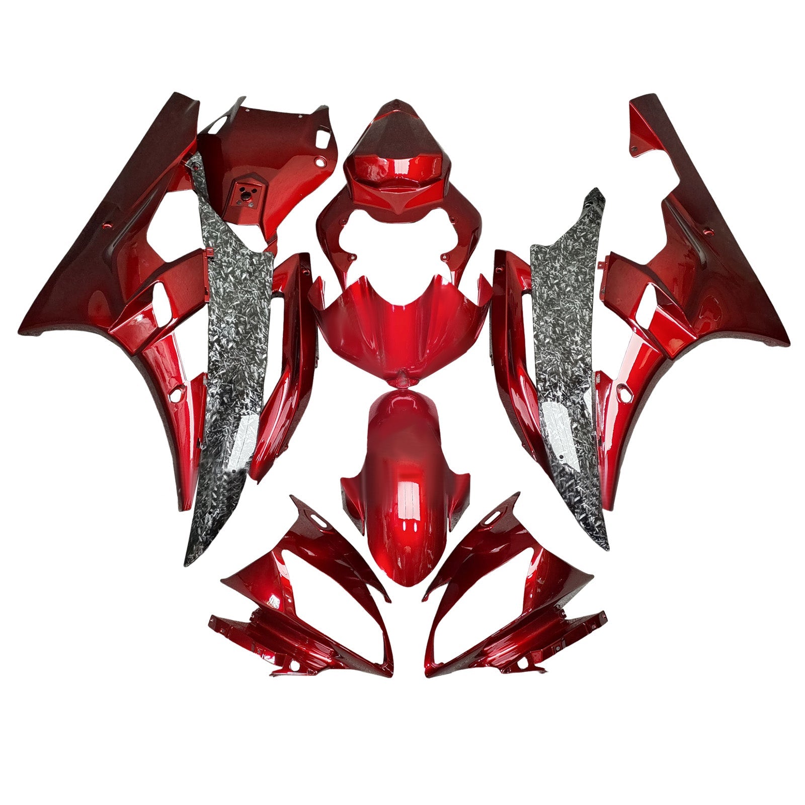 Kit de carénage injecté en plastique ABS pour Yamaha YZFR6 YZF-R6 2006-2007