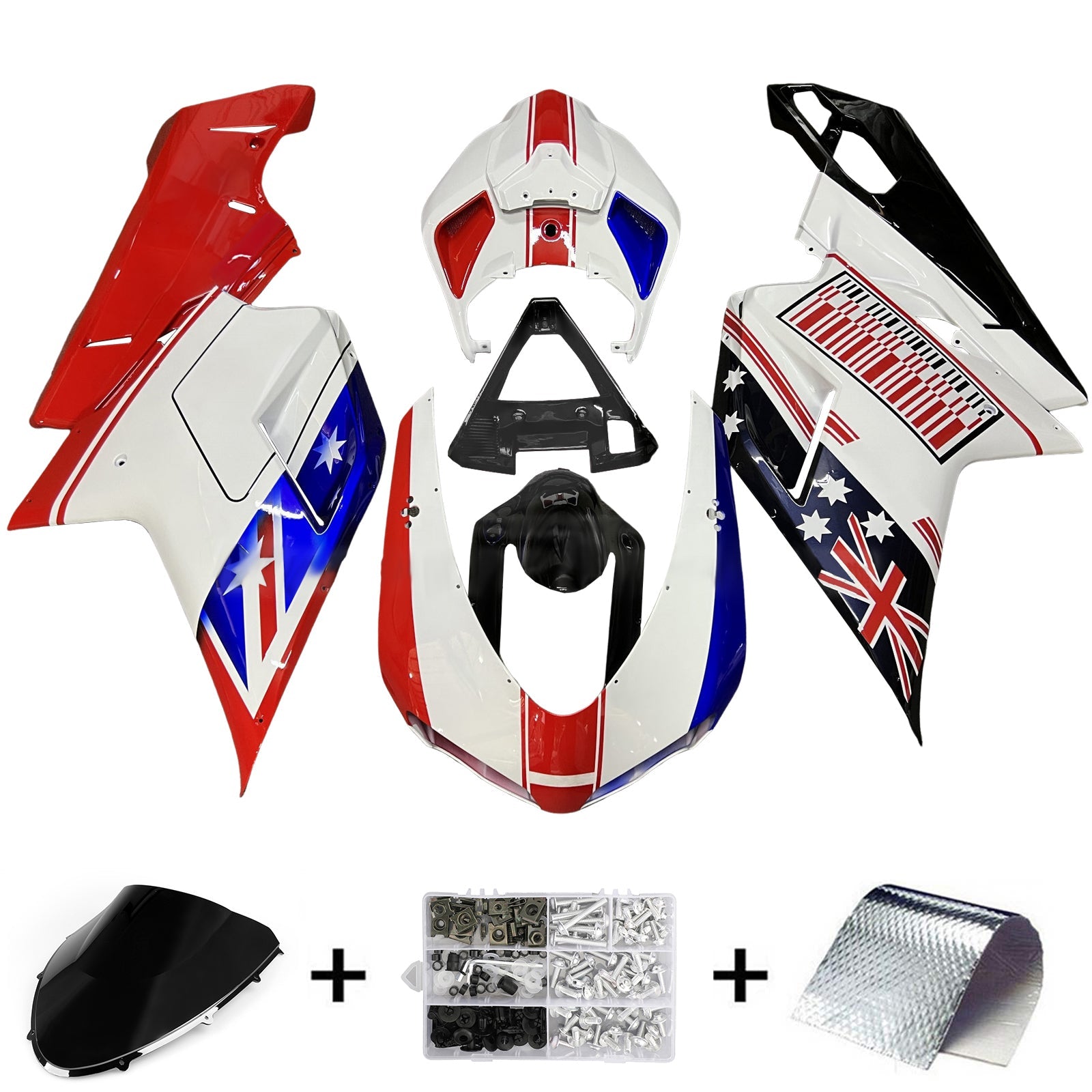 Kit de carénage ABS pour Ducati 1098 1198 848 2007-2011