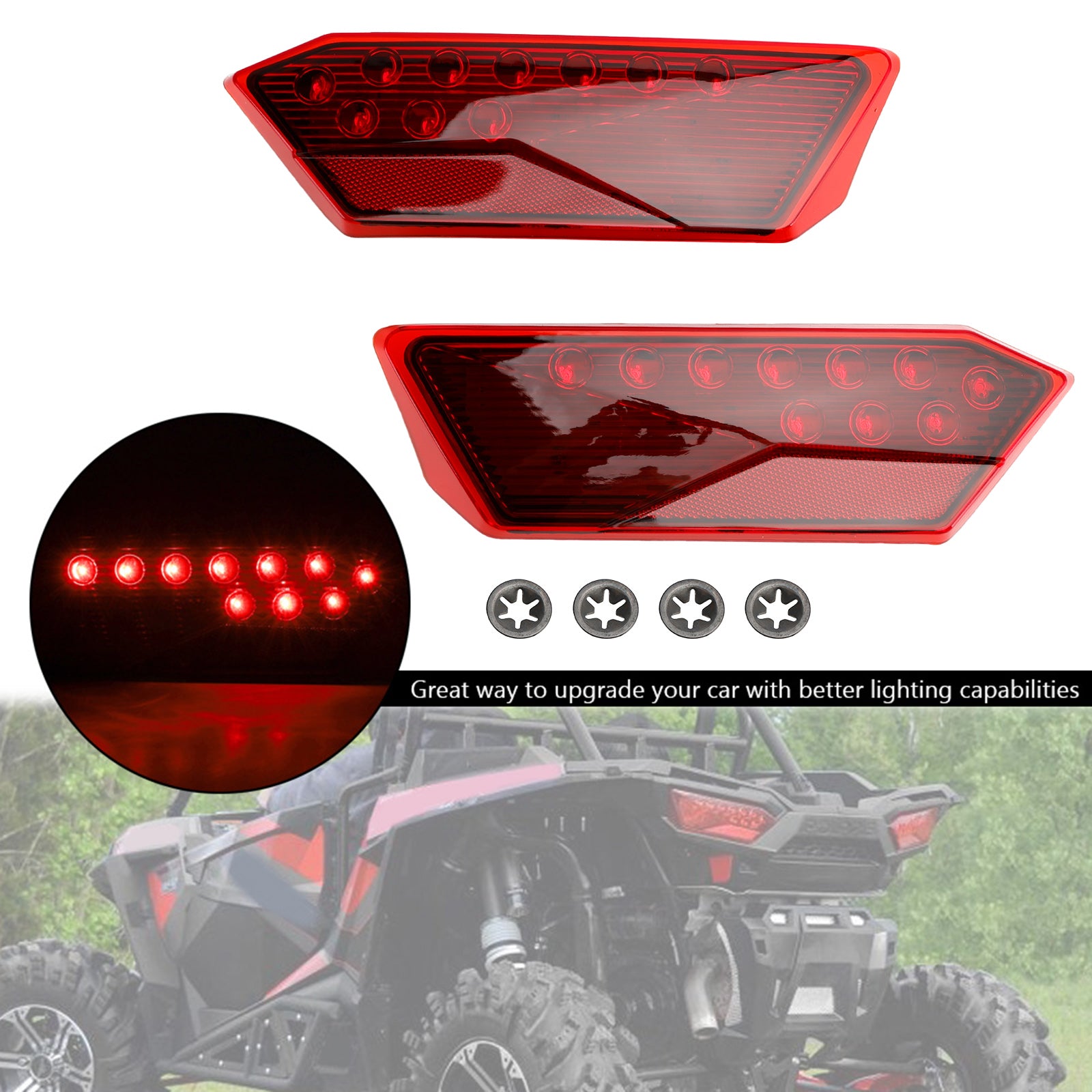 Feux arrière LED 2412341 2412342, pour Polaris RZR Turbo 1000 XP 900 S 2014 – 2019