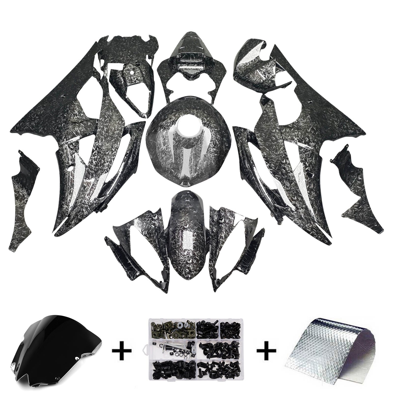 Kit de carenado inyectado de plástico ABS para Yamaha YZFR6 YZF-R6 2008-2016