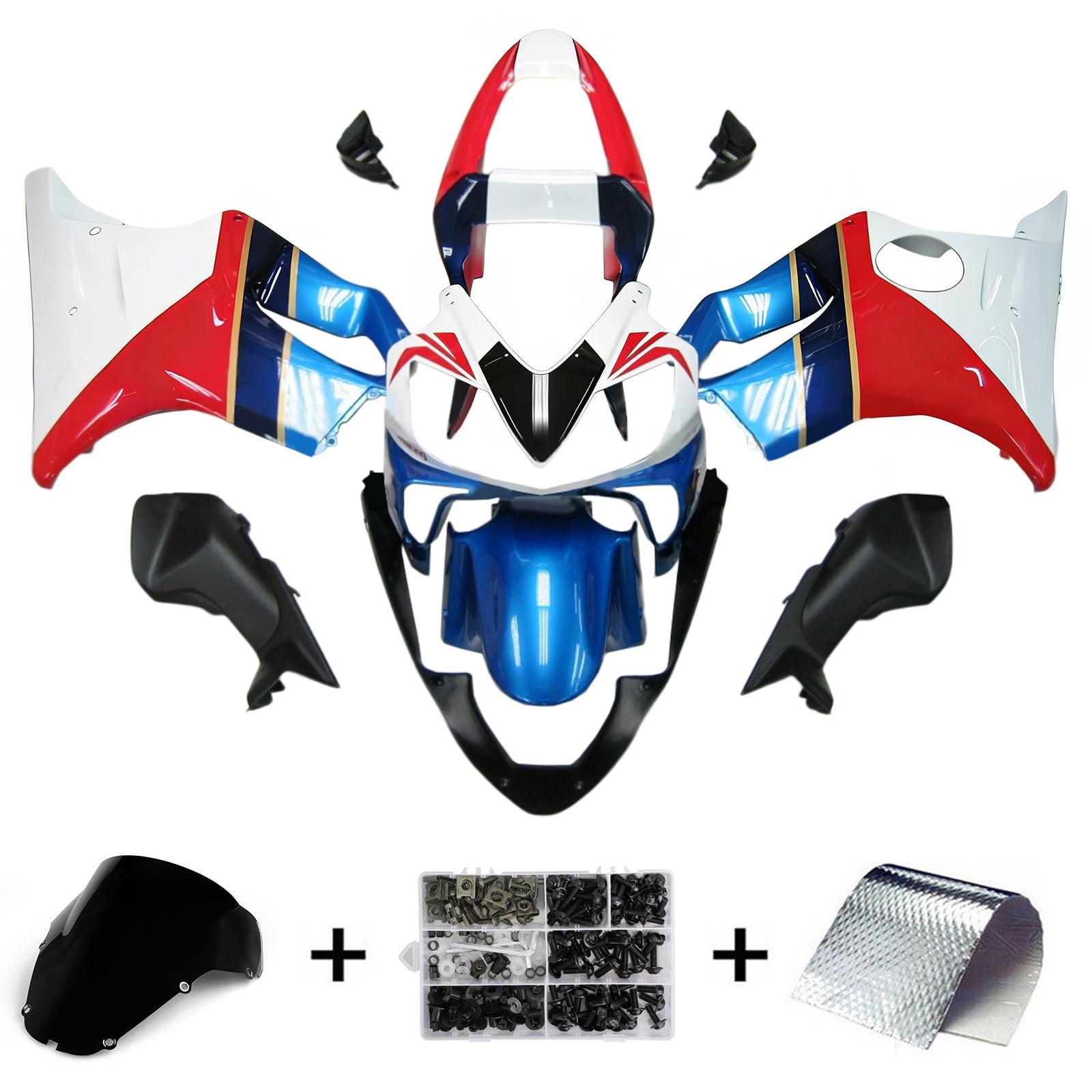 Kit de carénage par injection, carrosserie en plastique ABS pour Honda CBR600 F4i 2001-2003