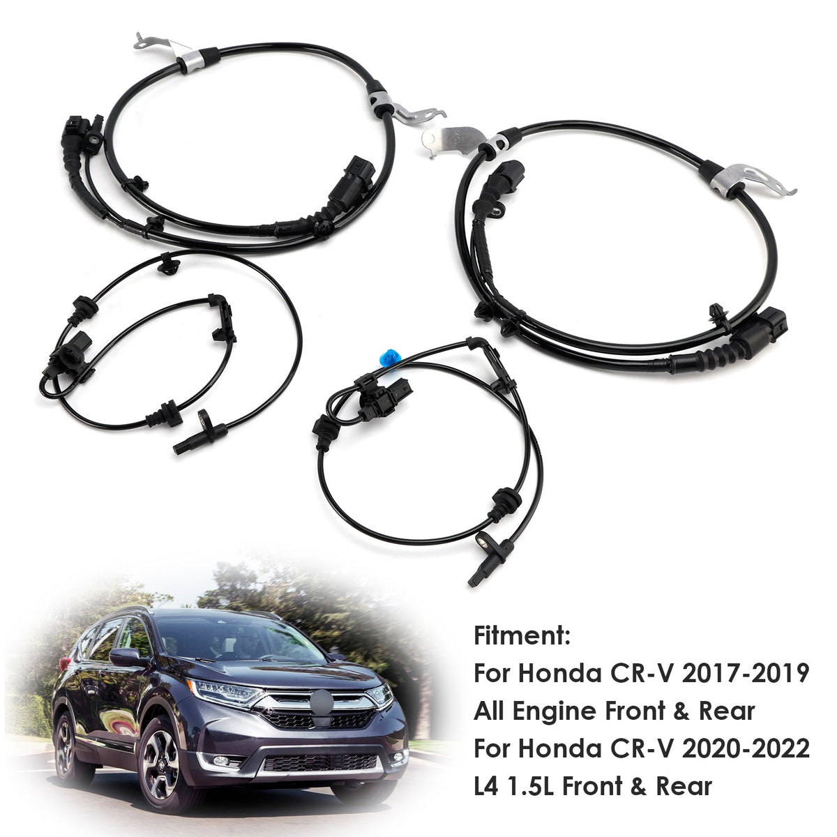4x ABS-Radgeschwindigkeitssensoren vorne und hinten für Honda CR-V 2017–2022