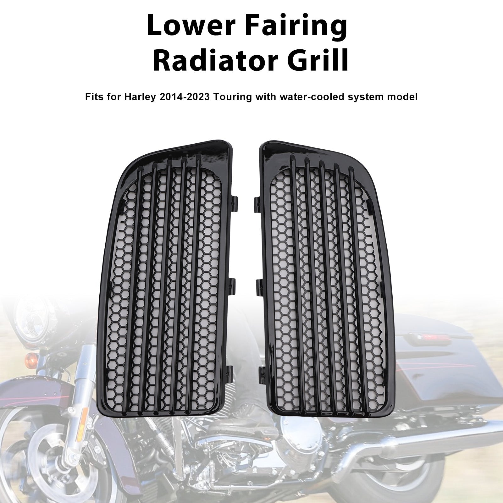 Grille de radiateur de carénage inférieur compatible avec Road Glide King FLHR Special FLTRXS