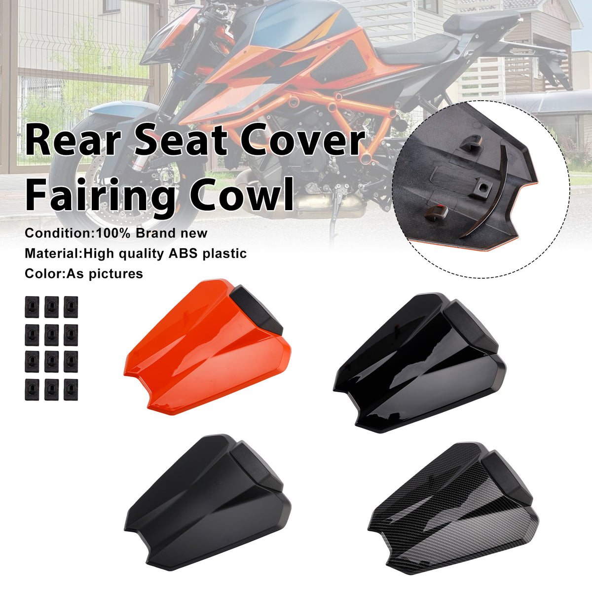 Capot de selle passager arrière pour 1290 Super Duke R 2020-2023