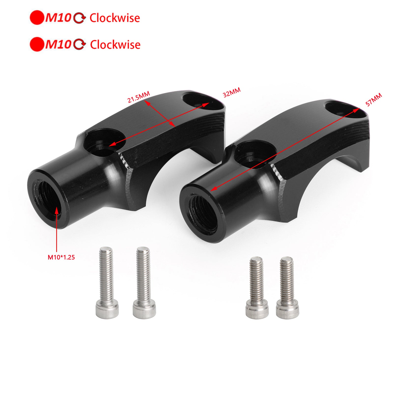 M10 support rétroviseur de pince du maître cylindre 22mm pour Honda