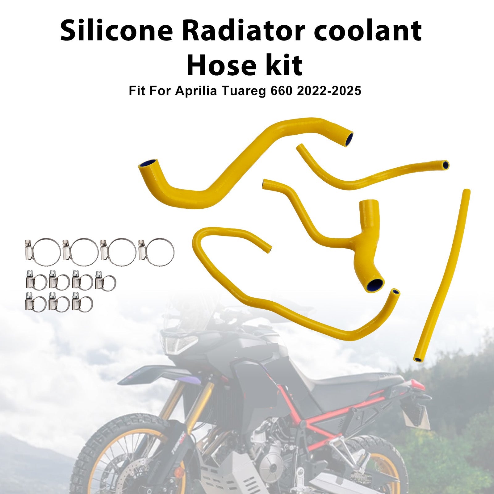 Durite de refroidissement en silicone pour radiateur Aprilia Tuareg 660 (2022-2025)