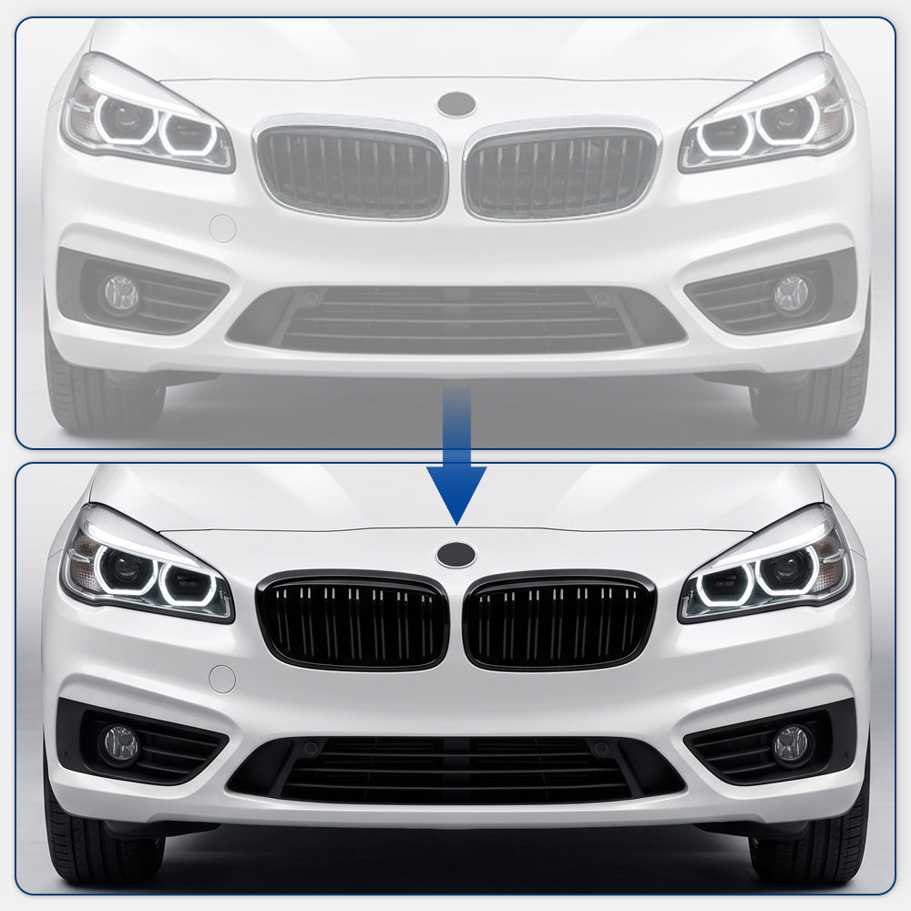 Glanzend zwart frontrooster voor BMW 2-serie Gran Tourer F45 F46 2015-2018