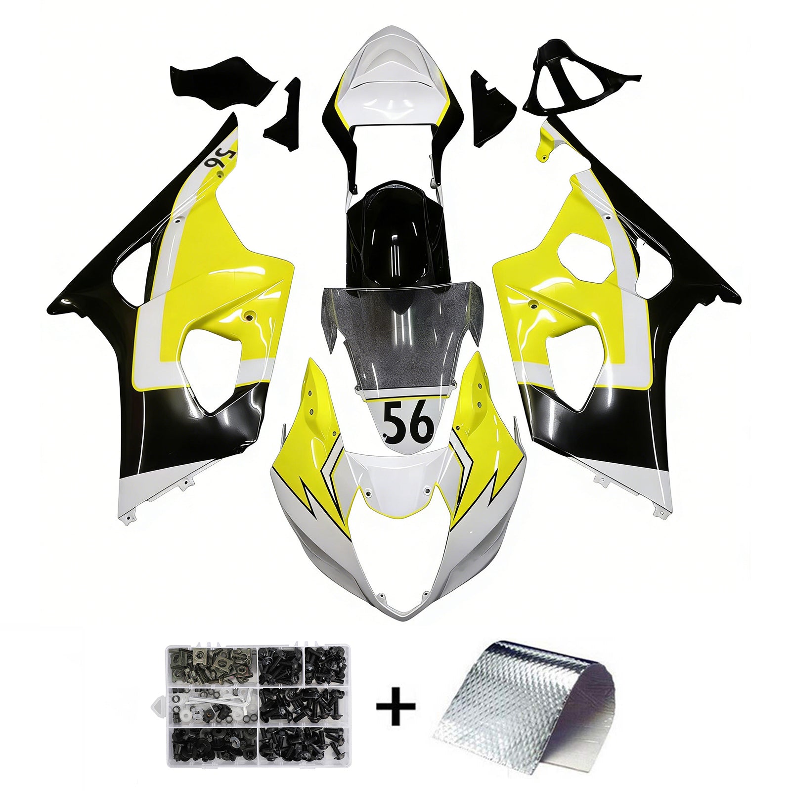 Kit de carénage en plastique ABS injecté pour Suzuki GSXR1000 2003-2004 K3