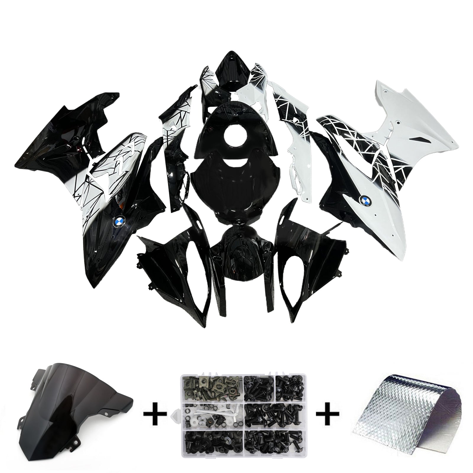 Kit de carénage d'injection pour BMW S1000RR 2015-2016 Carrosserie Plastique ABS