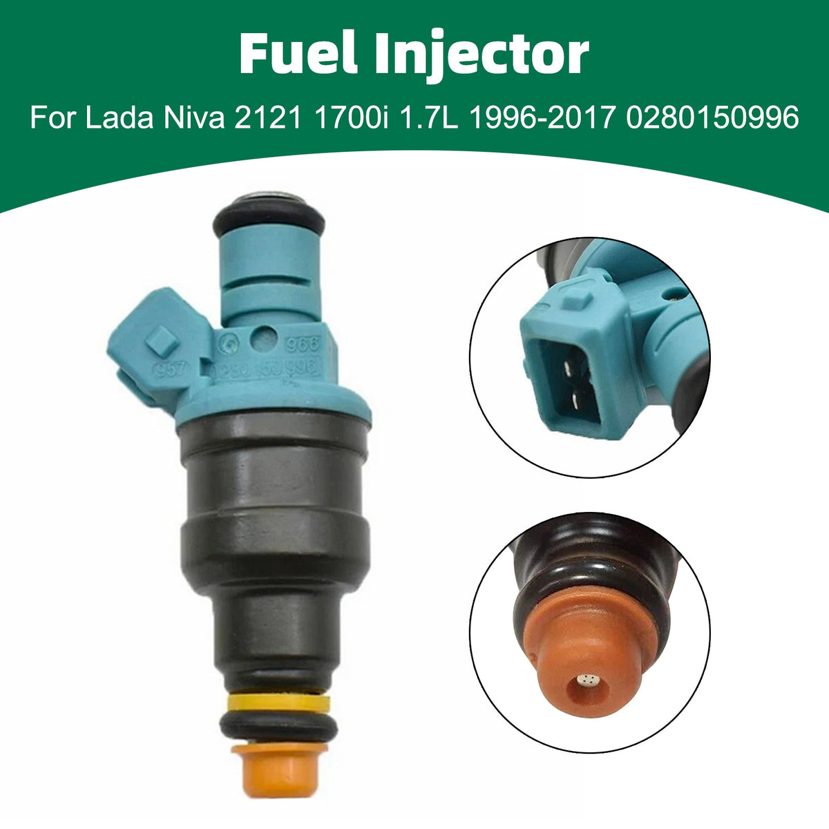 1 injecteur de carburant pour Lada Niva 2121 1700i 1.7L 1996-2017 0280150996