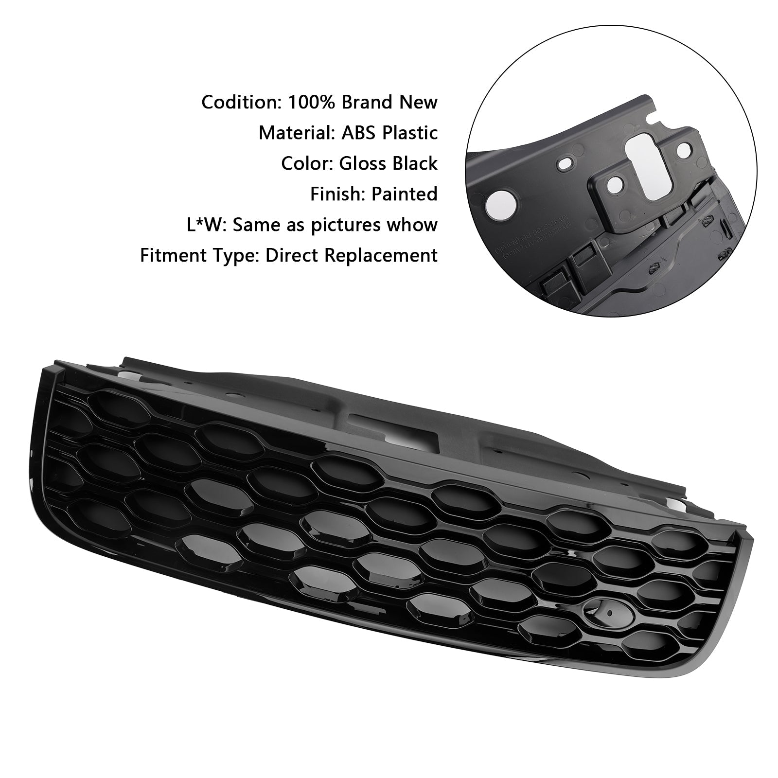 Grid del paraurti anteriore nero per Land Rover Discovery 5 L462 2017-2020