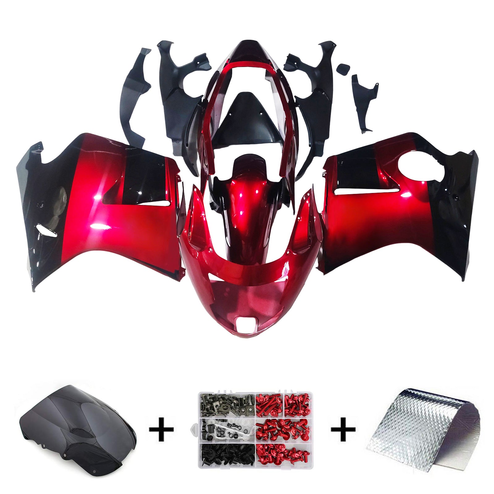 Kit de carrocería ABS carenado de inyección para Honda CBR1100XX SuperBlackBird 1996-2007