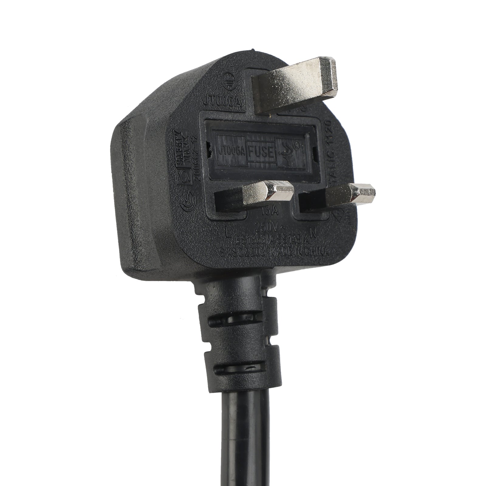 Type 2 draagbare EV-oplader, 8 meter kabel, 3-pins UK-stekker, 10A