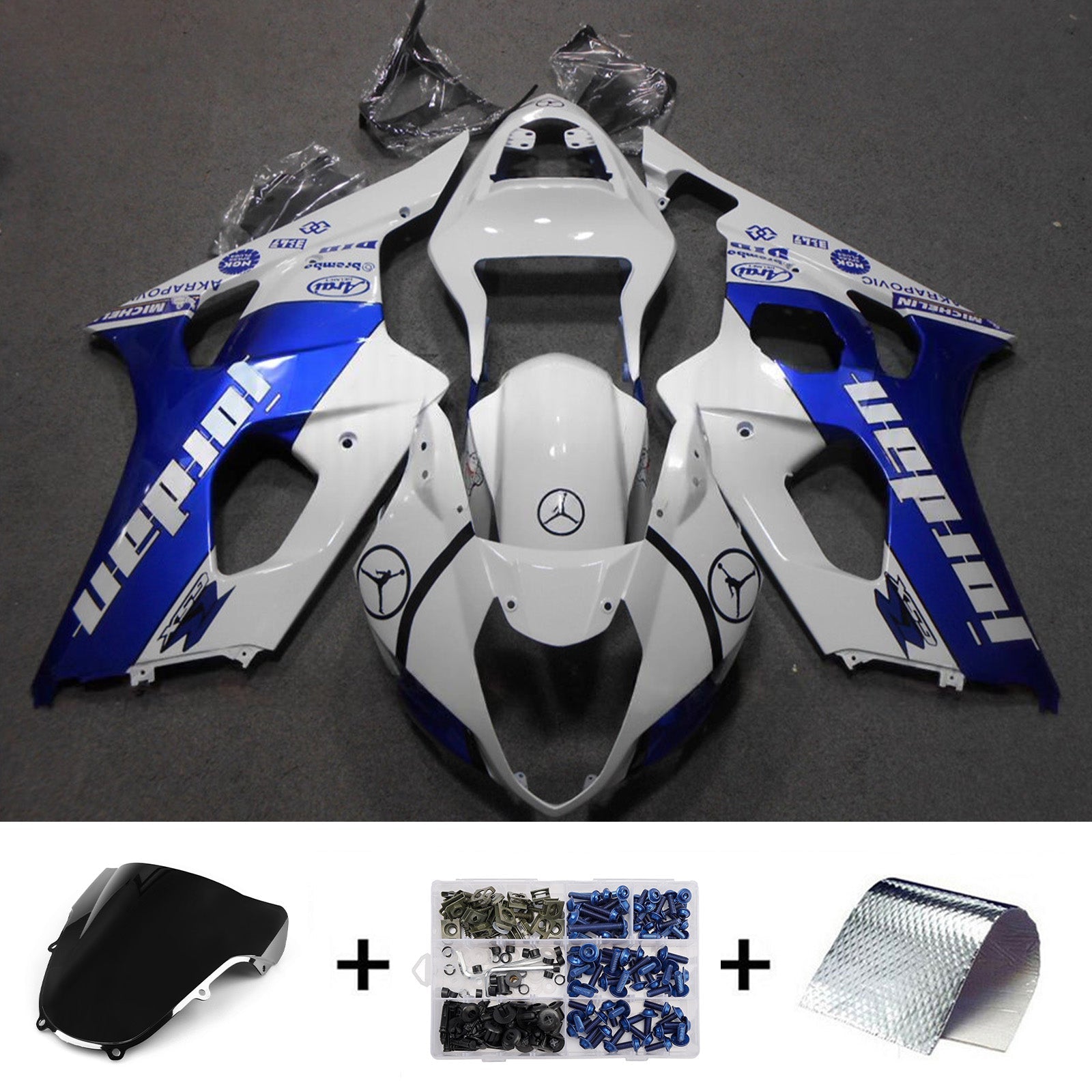 Kit de carénage injecté en plastique ABS pour Suzuki GSXR1000 2000-2002 K1 K2