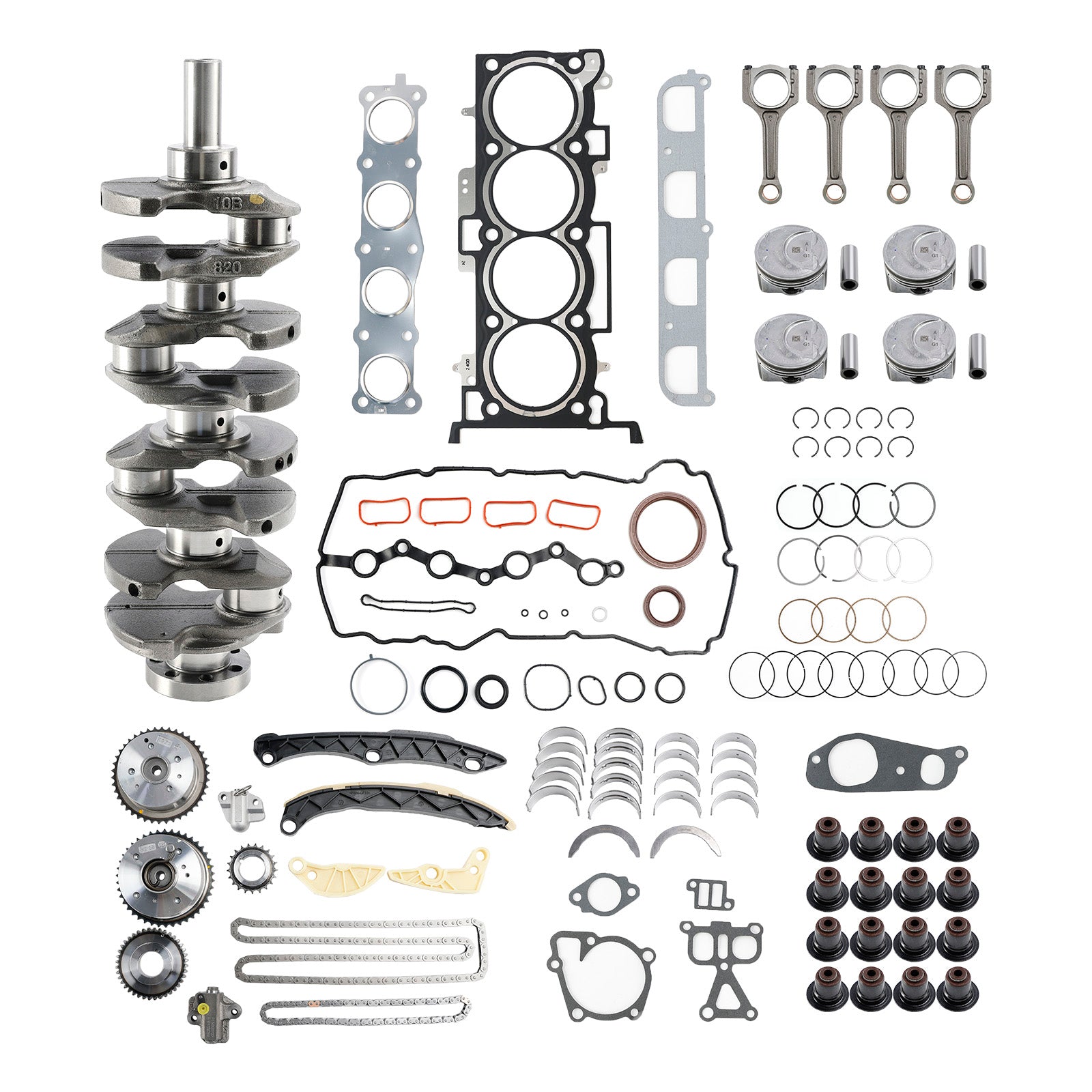 Kit de reconstruction de moteur G4KH 2.0T avec bielles de vilebrequin, Kit de synchronisation pour Hyundai KIA