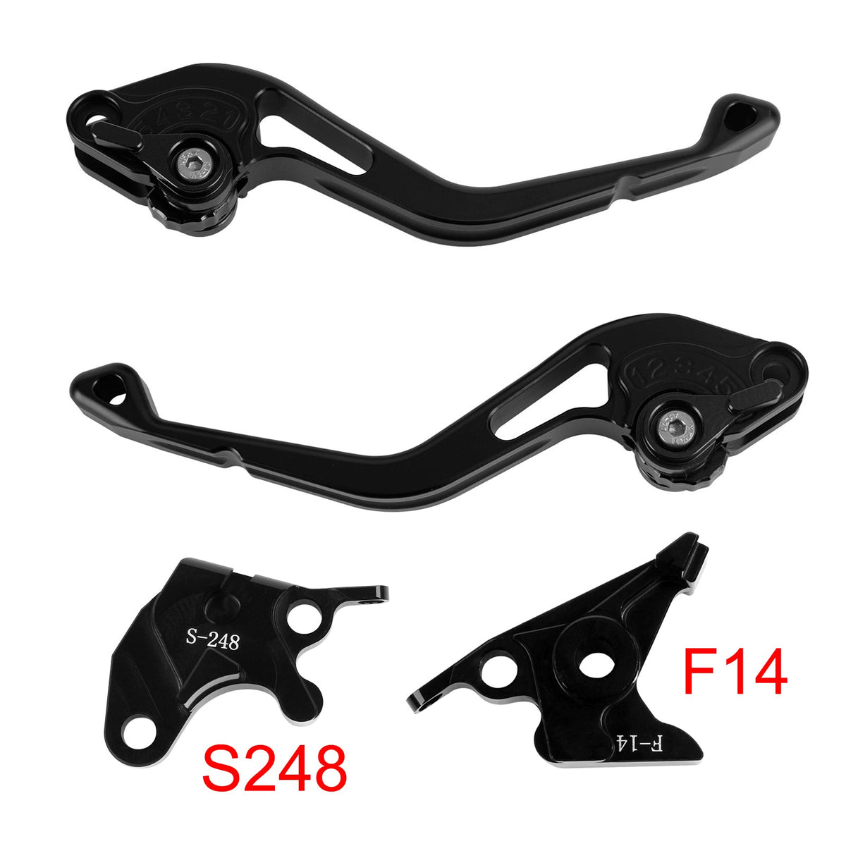 Nieuwe korte remkoppelingshendel compatibel met Suzuki GSXR600 750 1000 DL650 GSR600 zwart