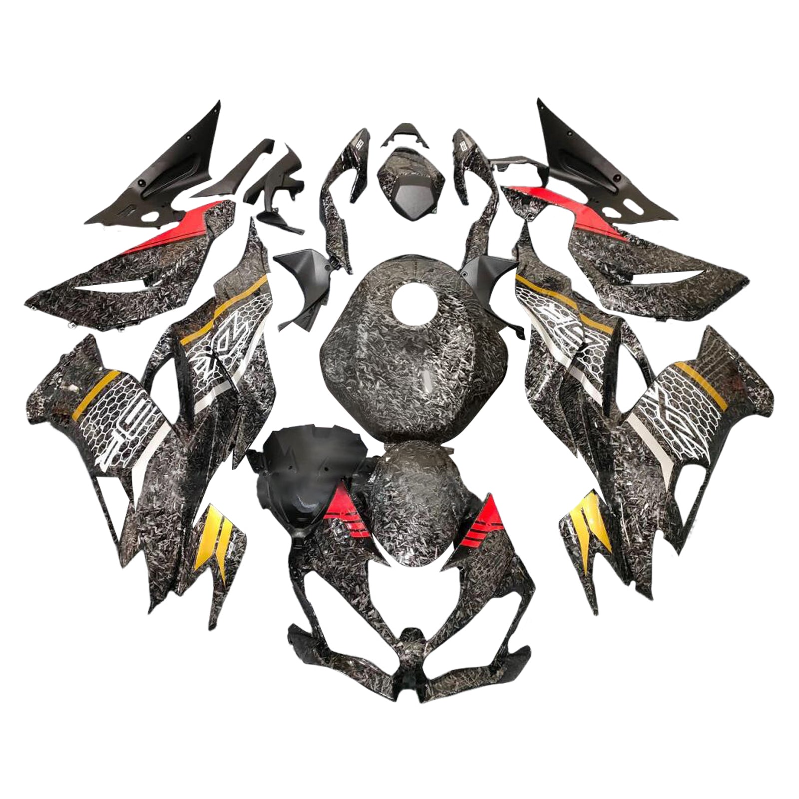 Kit di carenatura a iniezione, corpo in plastica ABS per Kawasaki ZX6R 2019-2023