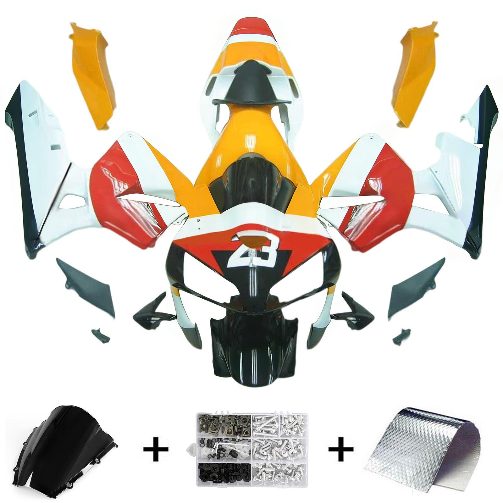 Kit de carénage par injection, carrosserie en plastique ABS pour Honda CBR600RR 2003-2004 F5