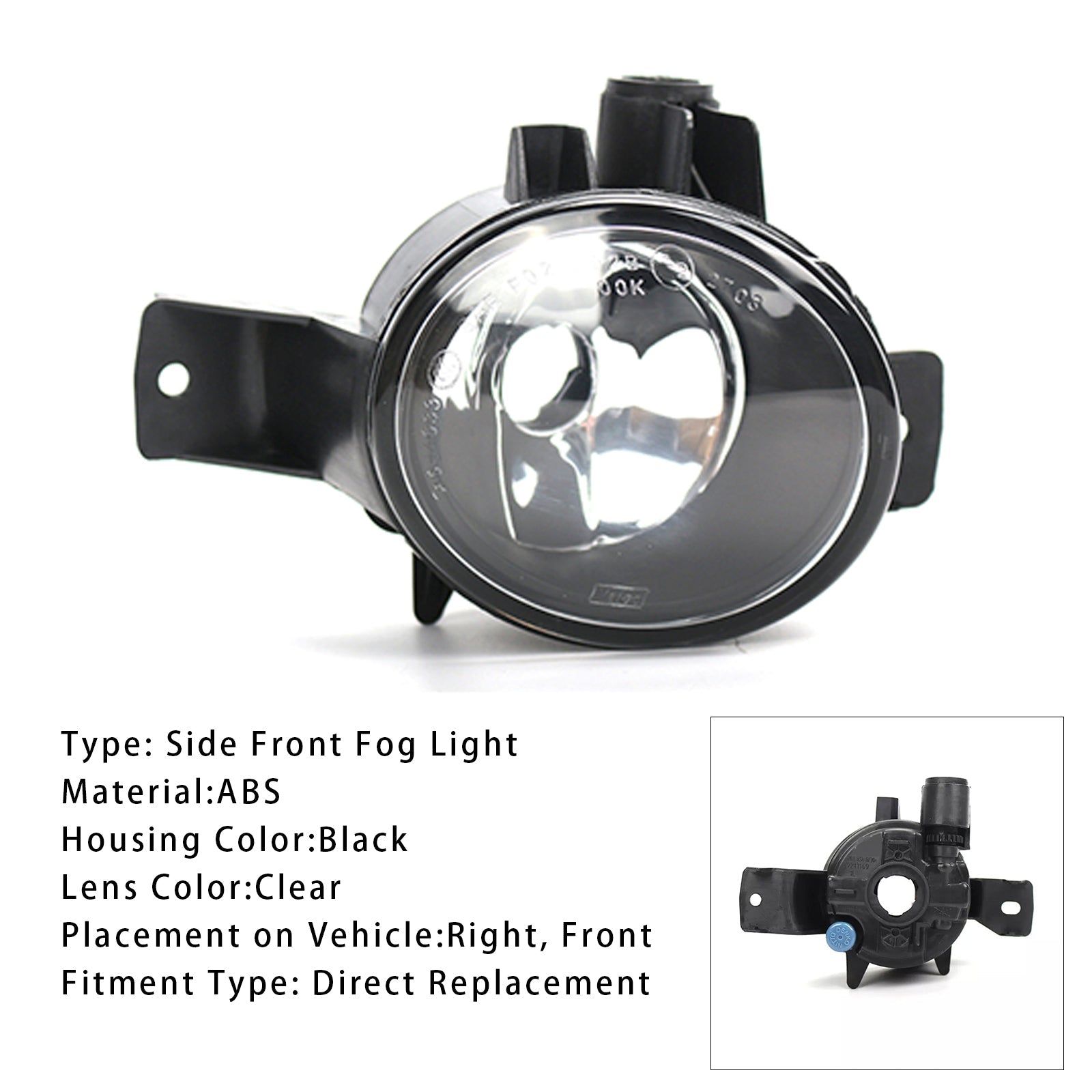 Požarna megla pred desno 63177187630 za BMW X6 E71 E72 Pre-LCI 2008-2011