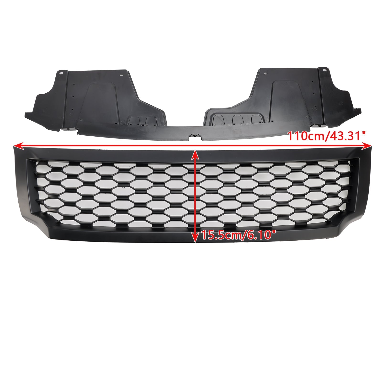 Rejilla de parachoques delantero negro mate para Nissan Navara NP300 D23 2015-2020