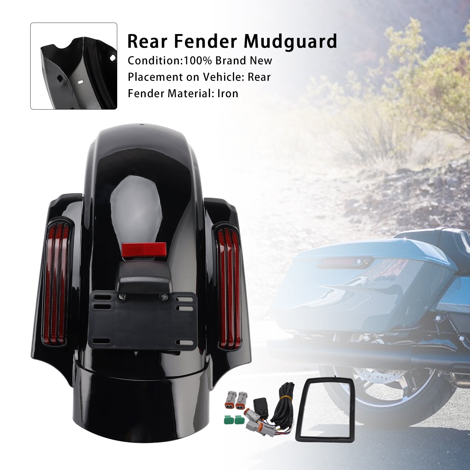 Système de garde-boue arrière Harley Touring Street Glide Ultra 2025