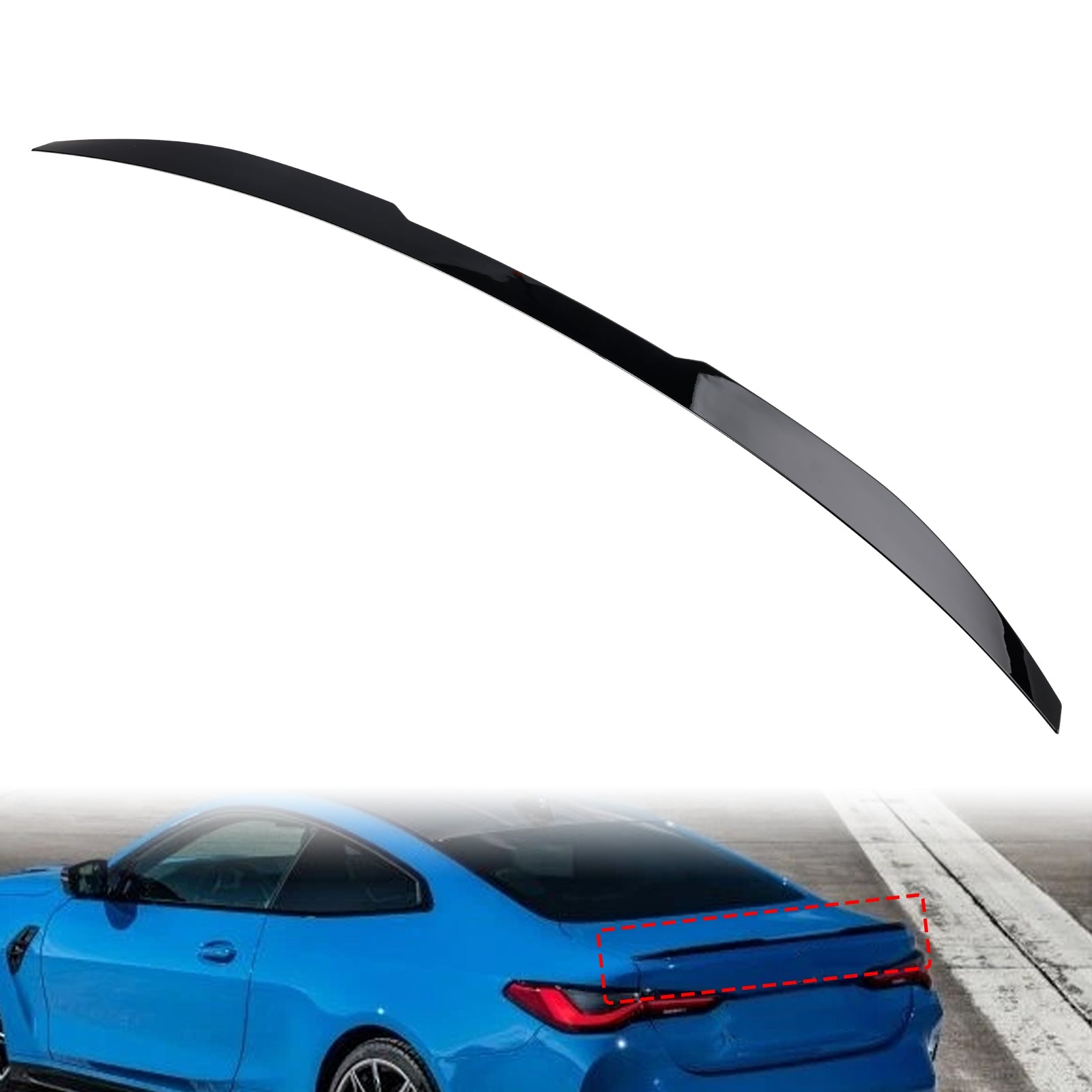 Spoiler posteriore nero lucido per BMW Serie 4 G22 Coupé (dal 2020)