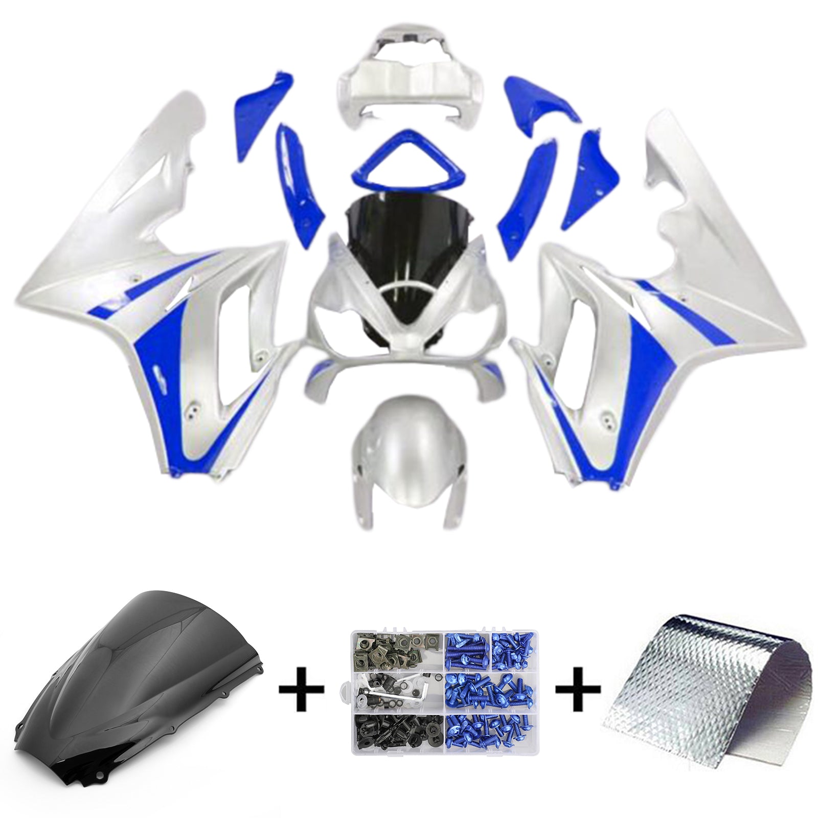Kit de carénage en plastique ABS injecté compatible avec Triumph Daytona 675 2006-2008
