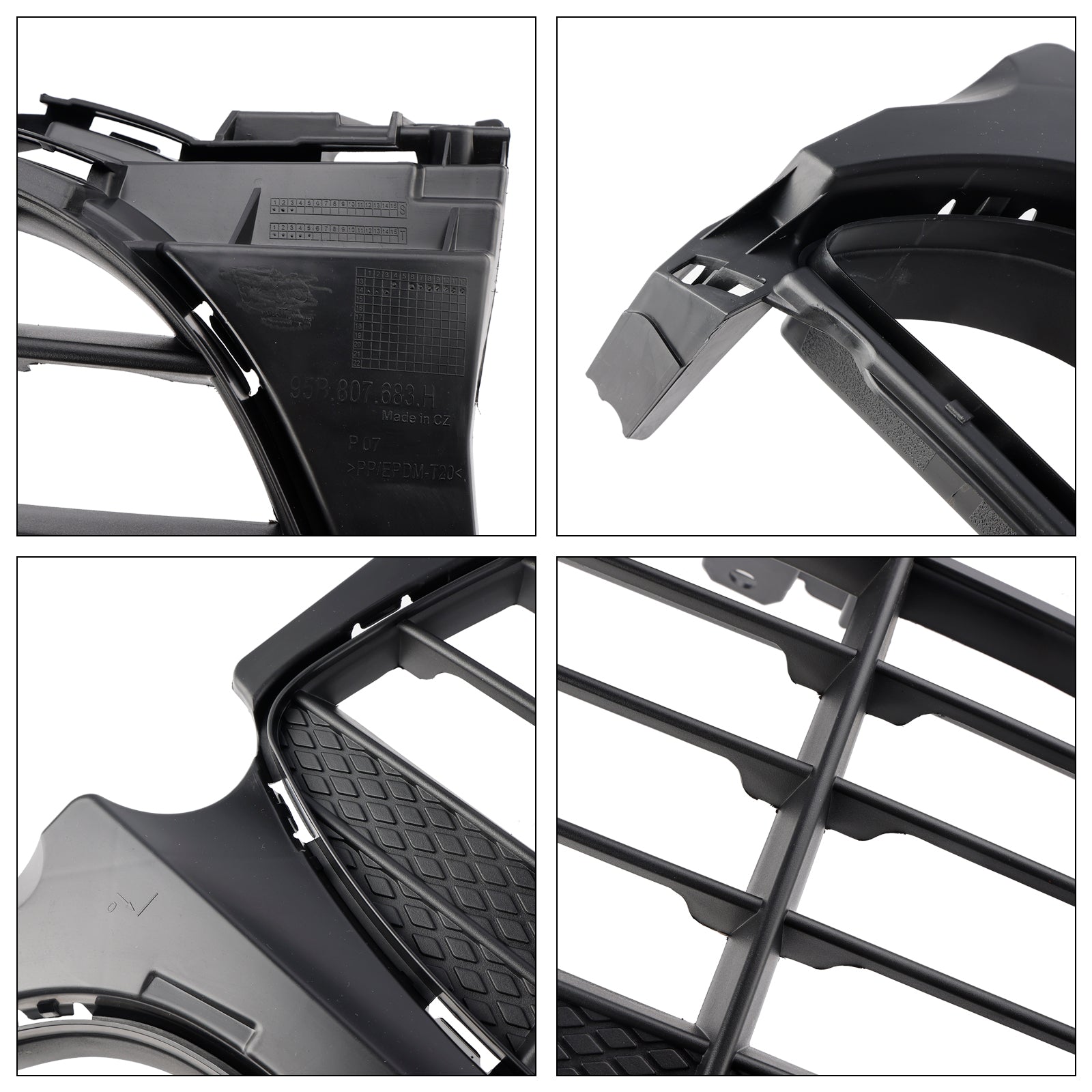 Grid de parachoques delantero negro Porsche Macan 2015-2018 95B807683H1E0