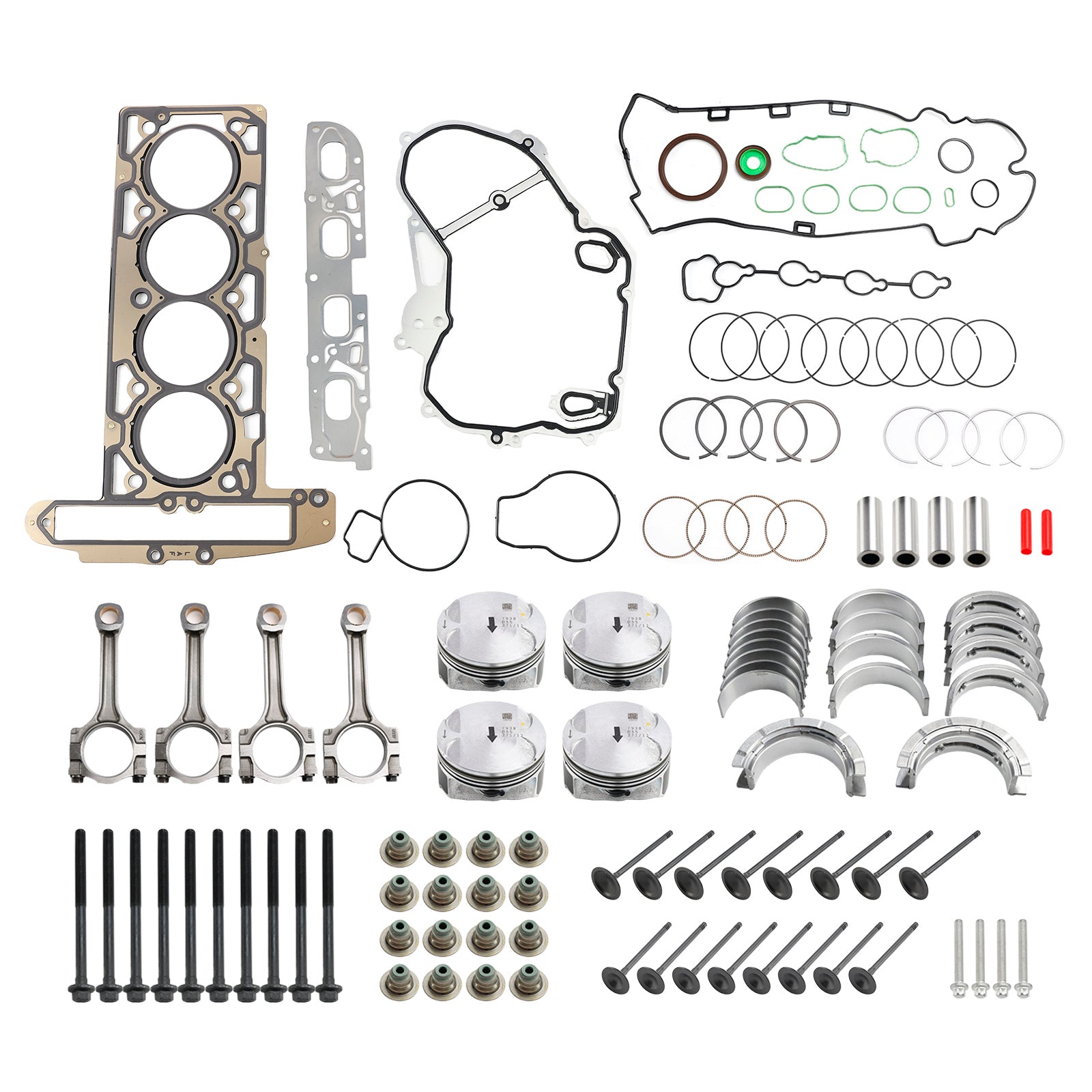 Buick Chevrolet GMC 2.4L Kit de sello de válvula de pistón para reconstrucción de motor HS54874 HS26517PT