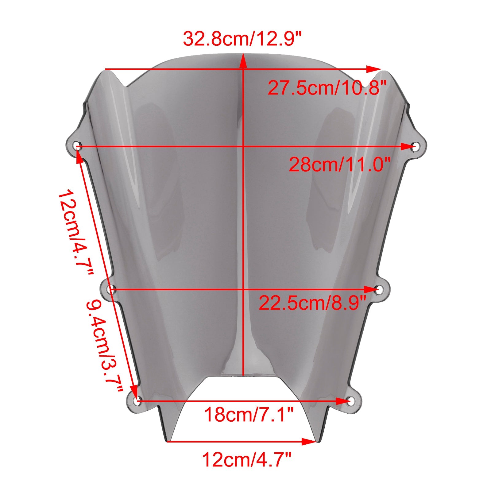 Windscherm compatibel met Suzuki GSX-8R 2024-2025 zwart