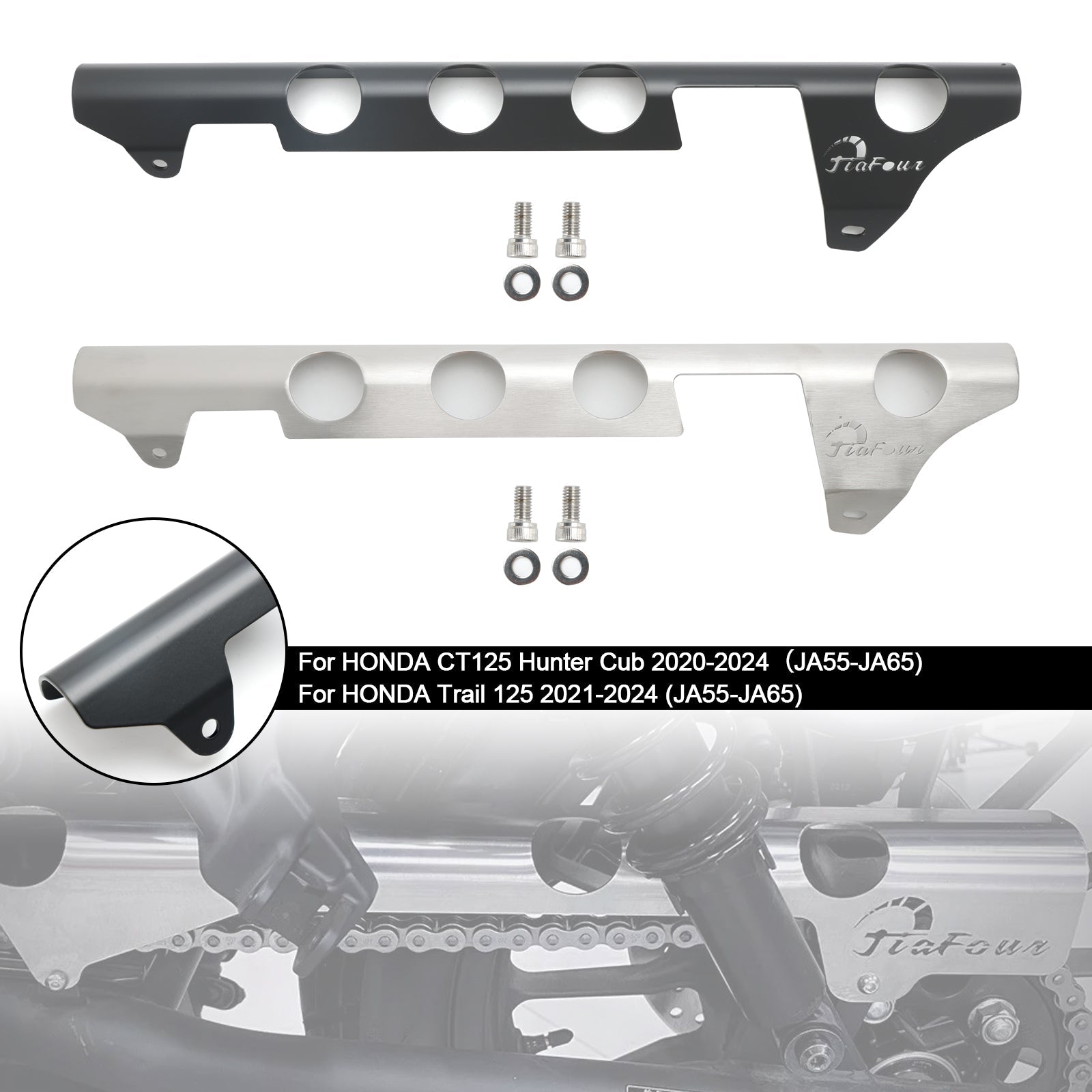 Couvercle de protection de chaîne de pignon pour HONDA CT125 Trail 125 JA55 JA65 2020-2024