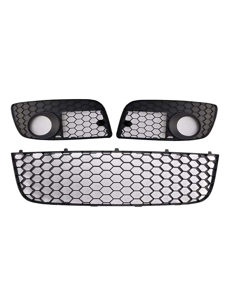 Griglia inferiore del paraurti anteriore + copertura fendinebbia (3 pezzi) per VW Golf MK5 GTI (2006-2009)
