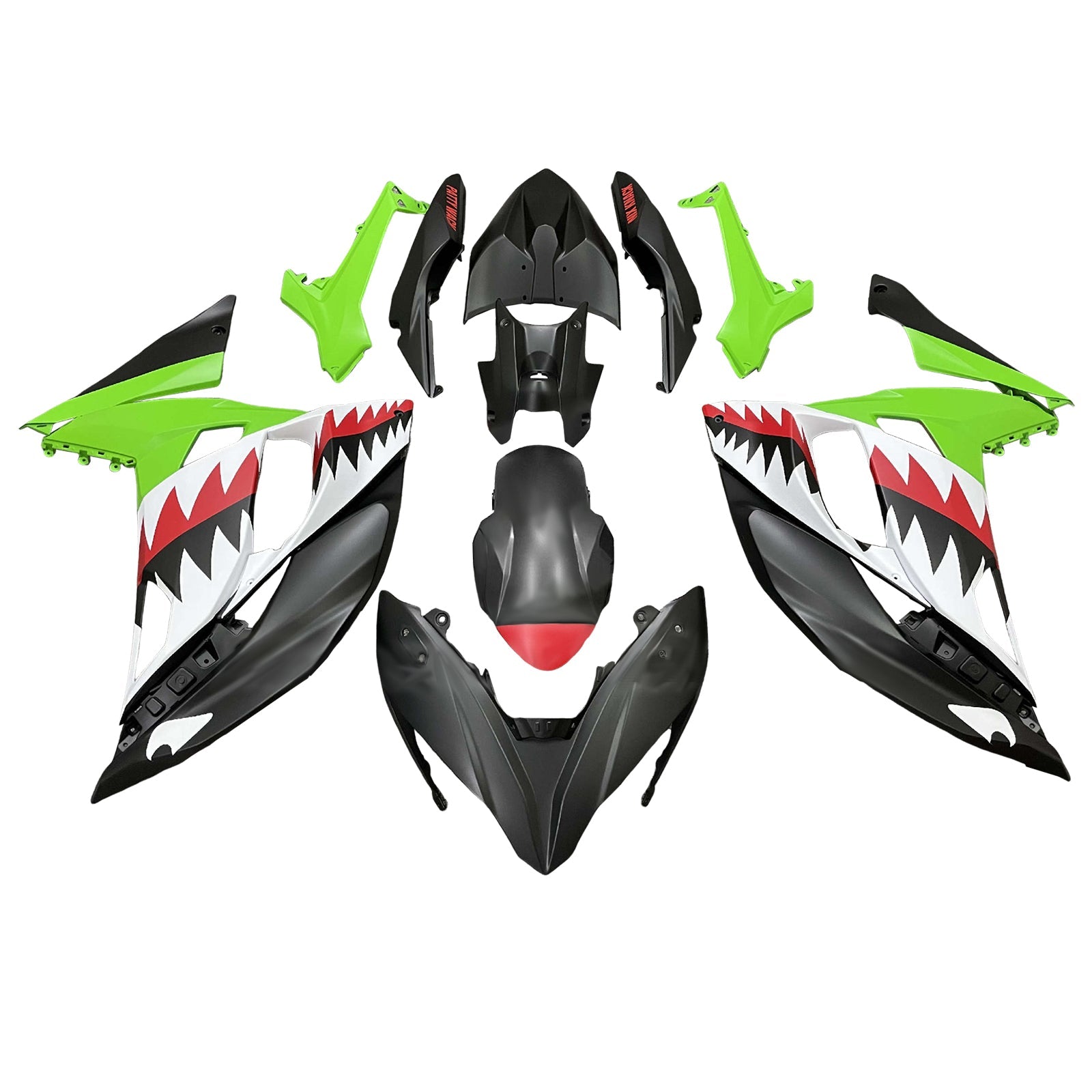 Kit di carenatura a iniezione, carrozzeria in plastica ABS per Kawasaki ER-6F Ninja650R 2017-2019