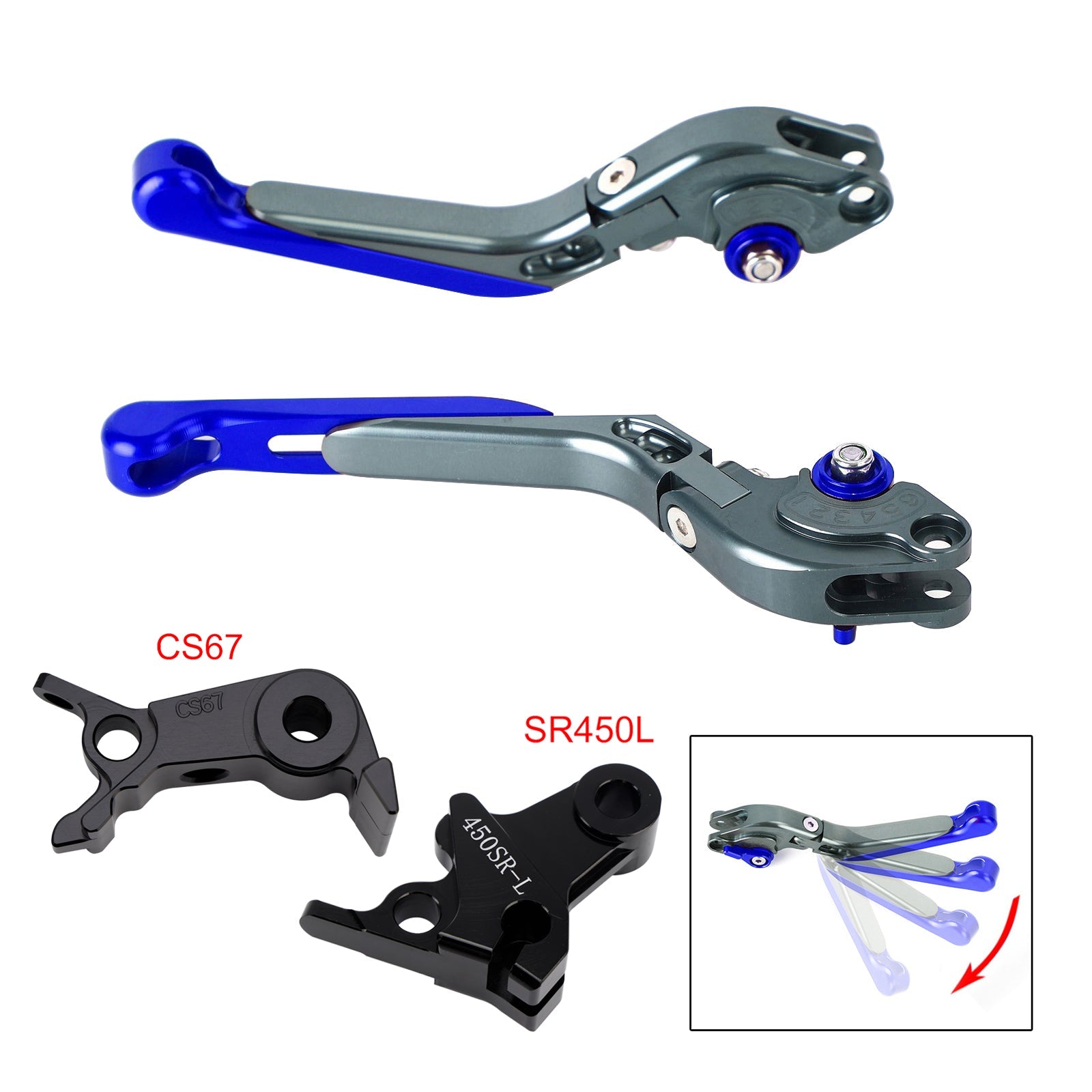 Levier de frein et d'embrayage réglable compatible avec VOGE DS900X 900DSX 2024-2026